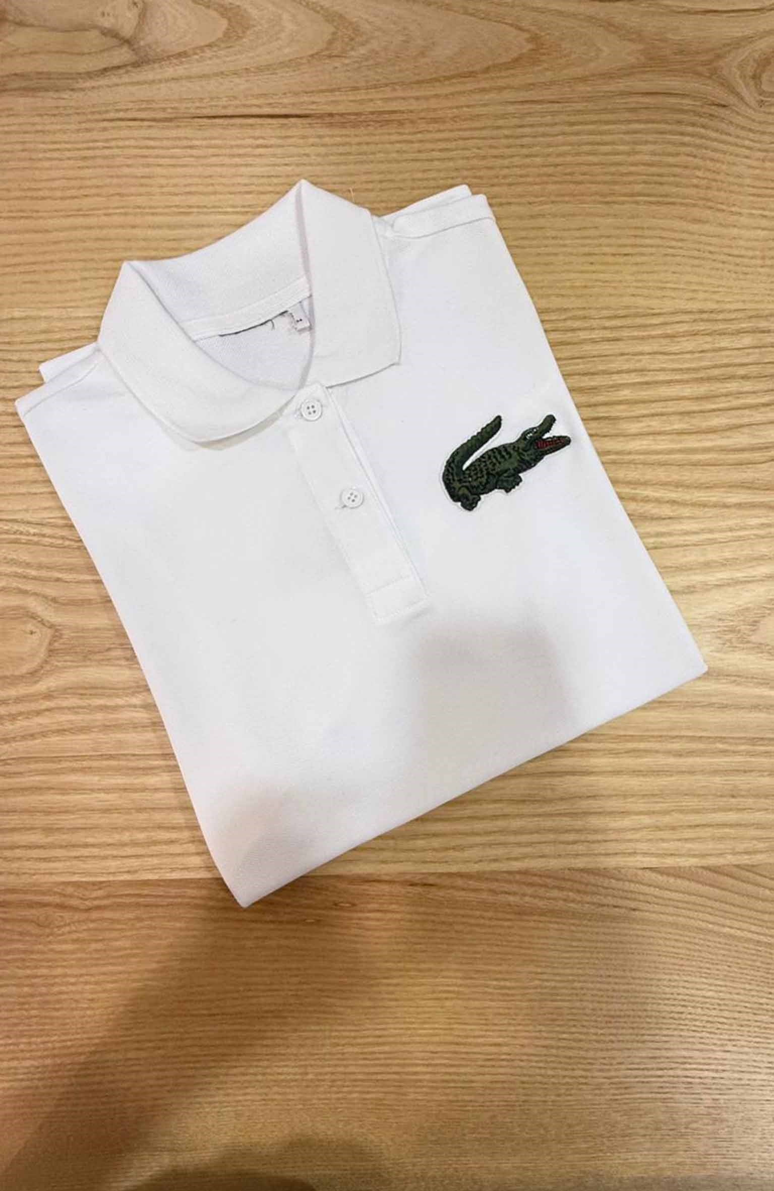 K4164 BÜYÜK LOGOLU BEYAZ POLO T-SHIRT