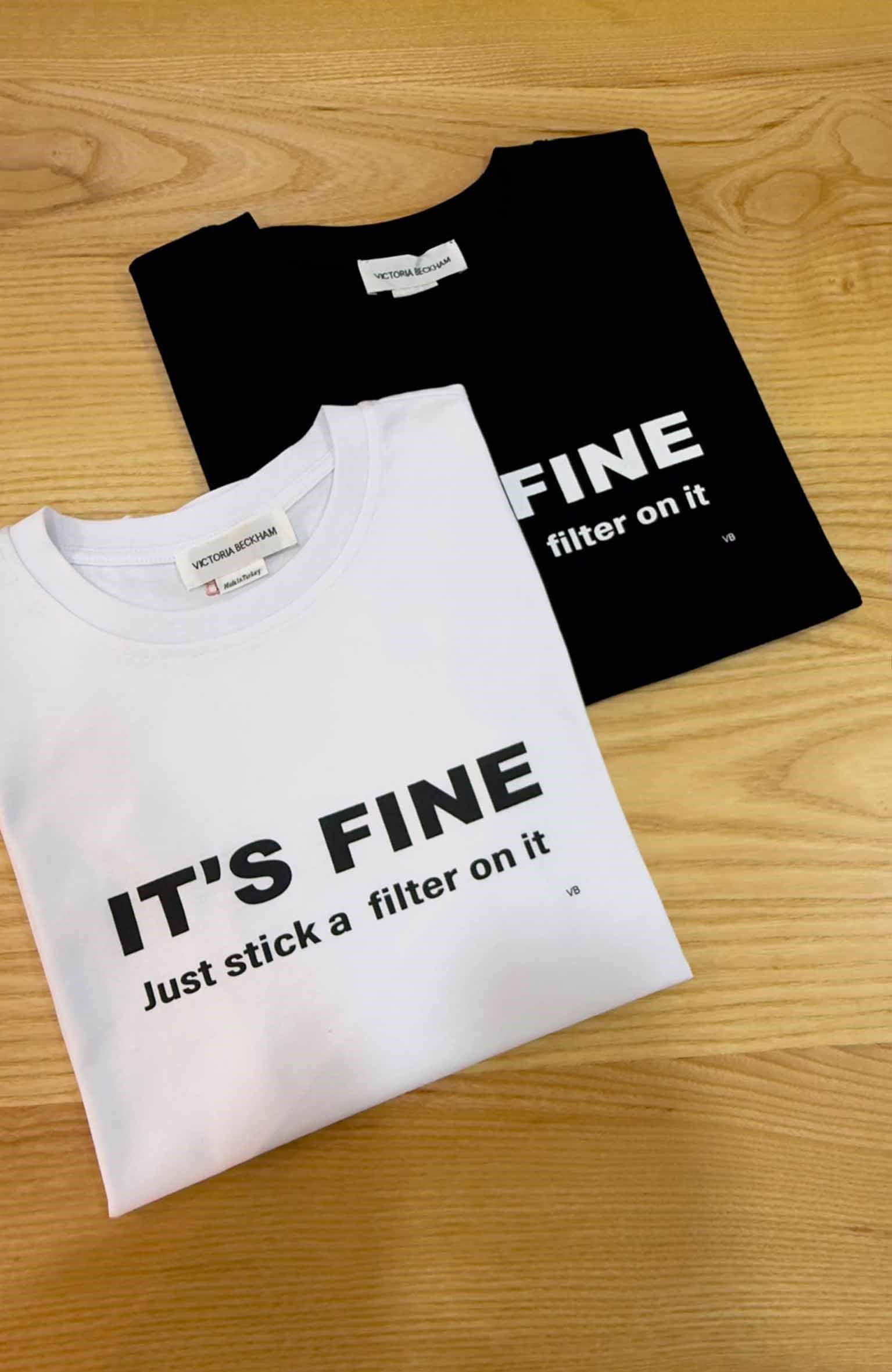 K4215 V.B IT'S FİNE BASKILI T-SHIRT