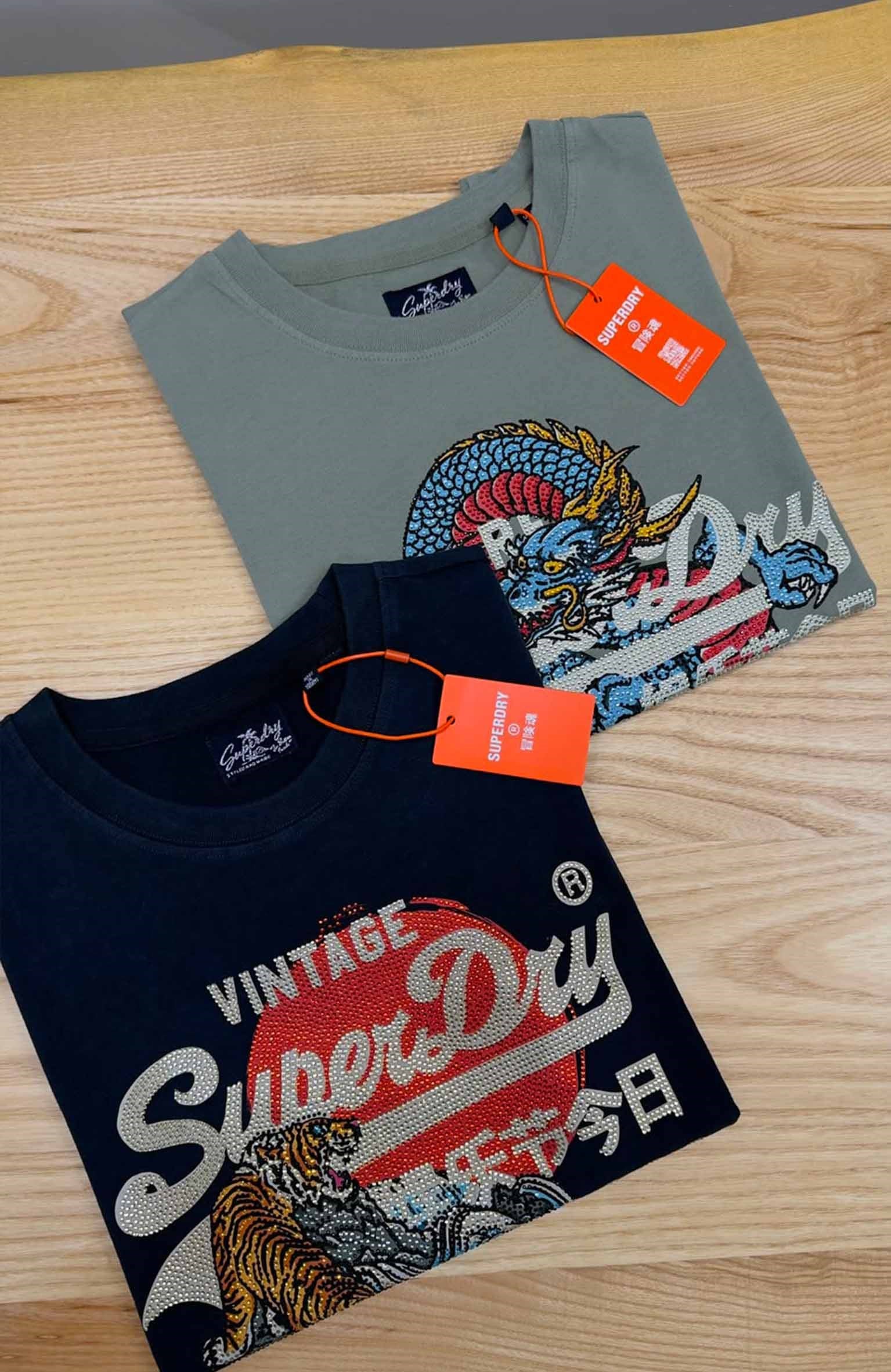 K4239 SPR.DRY VİNTAGE TAŞ BASKILI T-SHIRT