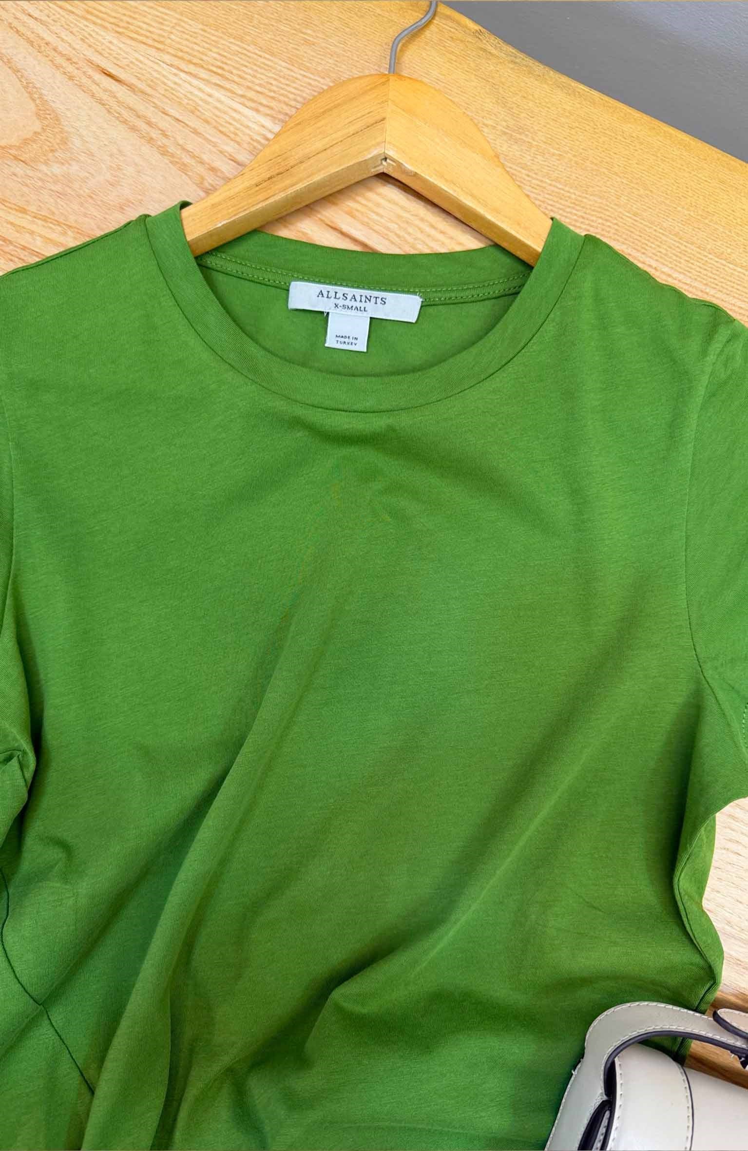 K4268 ALL S. DİKİŞ DETAYLI YEŞİL T-SHIRT