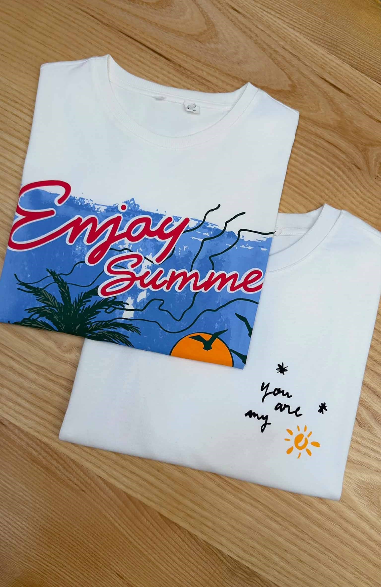 K4338 R.VED BASKILI BEYAZ T-SHIRT