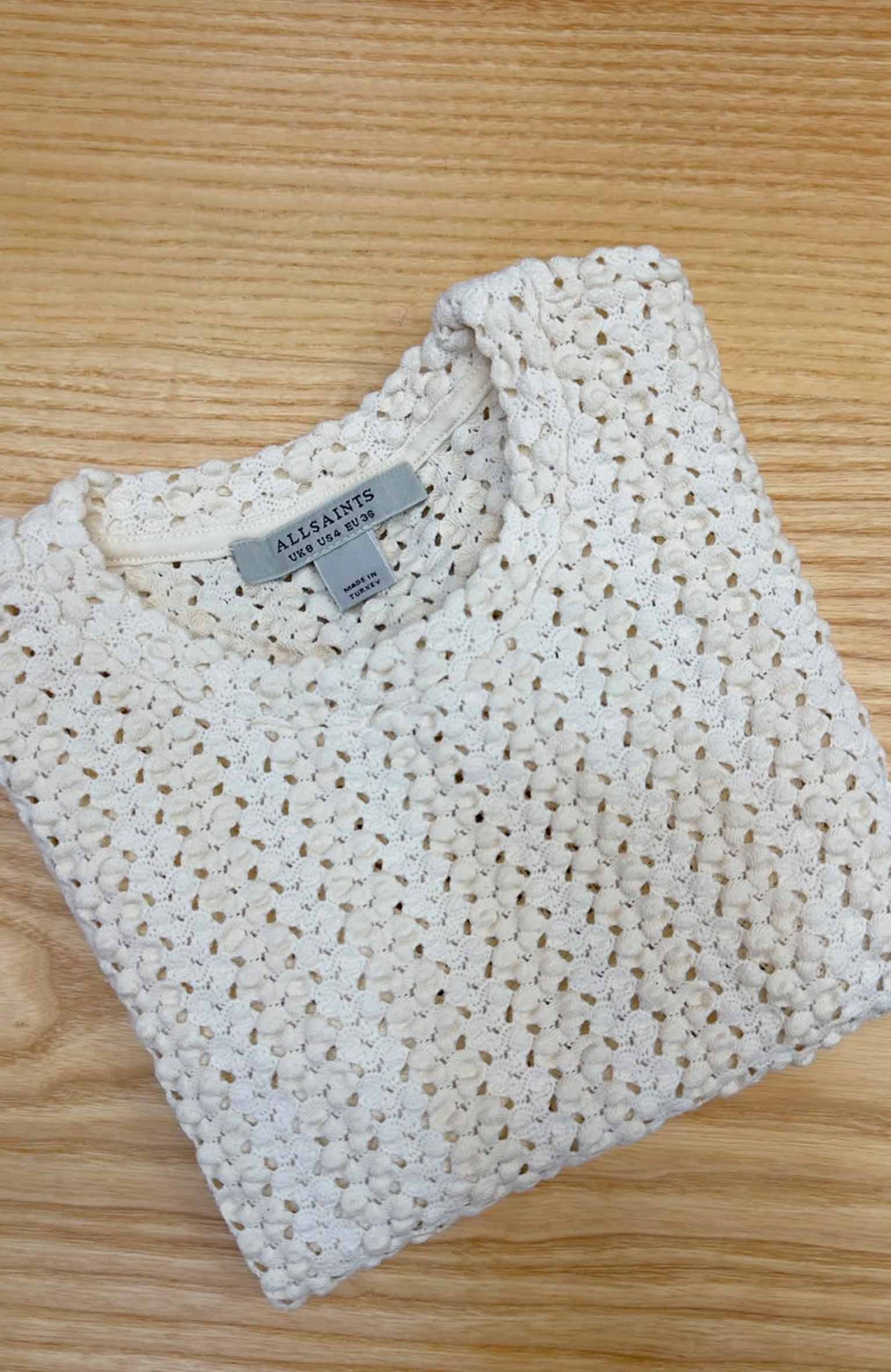 K4364 ALL S. DANTEL GÖRÜNÜMLÜ LİKRALI EKRU T-SHIRT