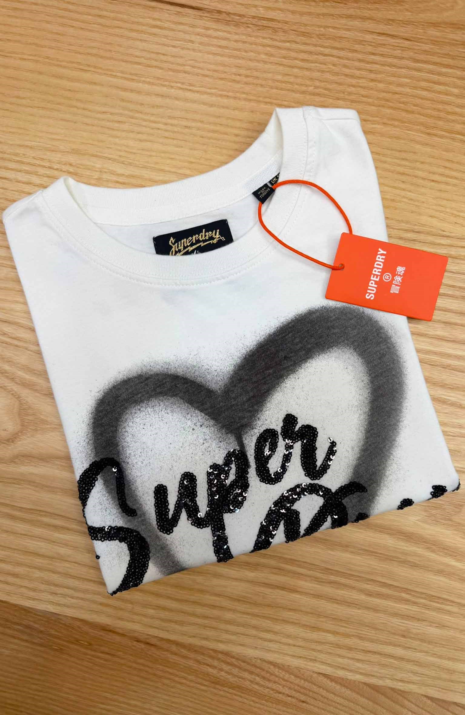 K4419 SPR.DRY PAYETLİ EKRU T-SHIRT