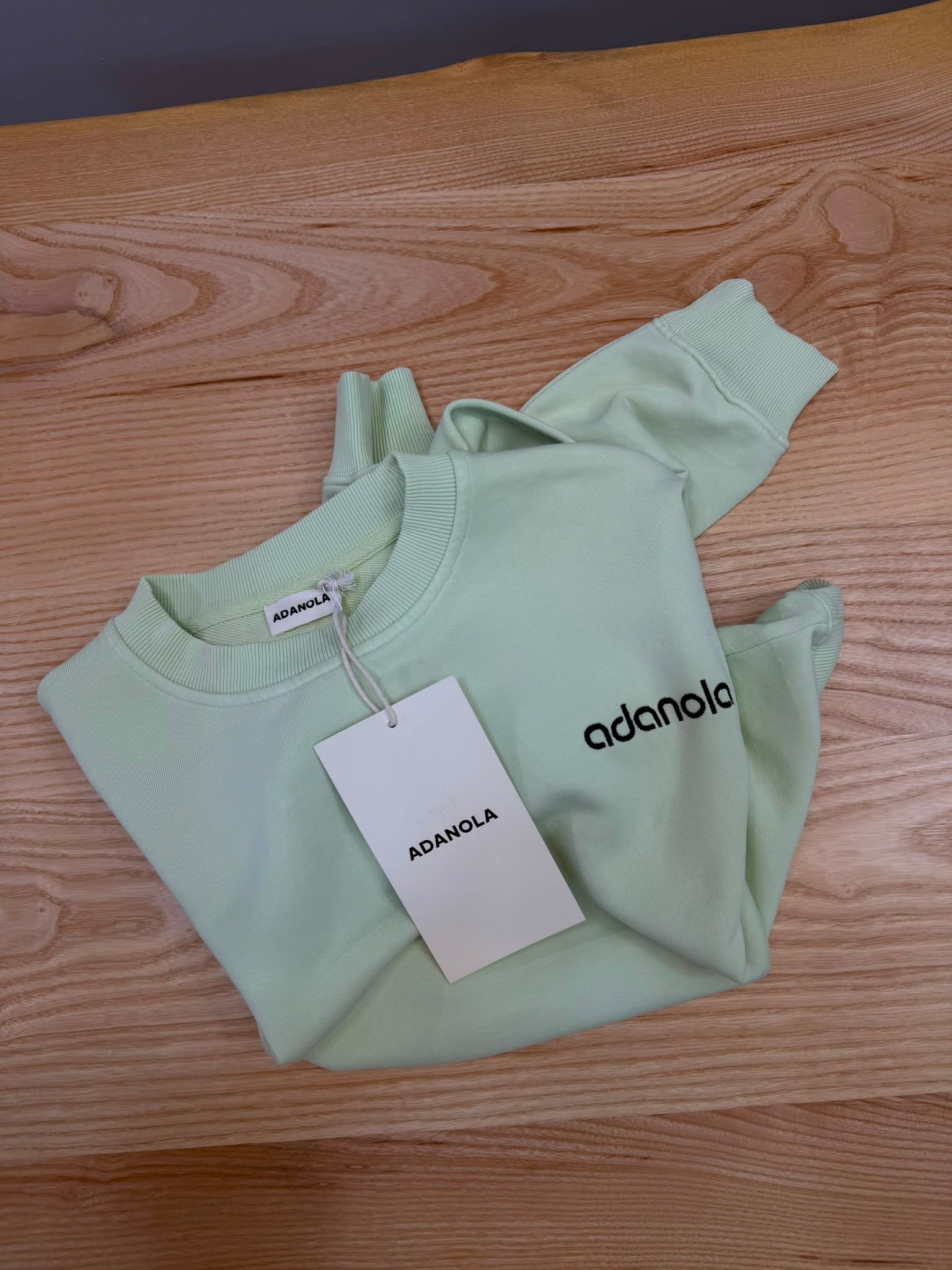 K4430 NAKIŞLI BİSİKLET YAKA NEON YEŞİL SWEAT