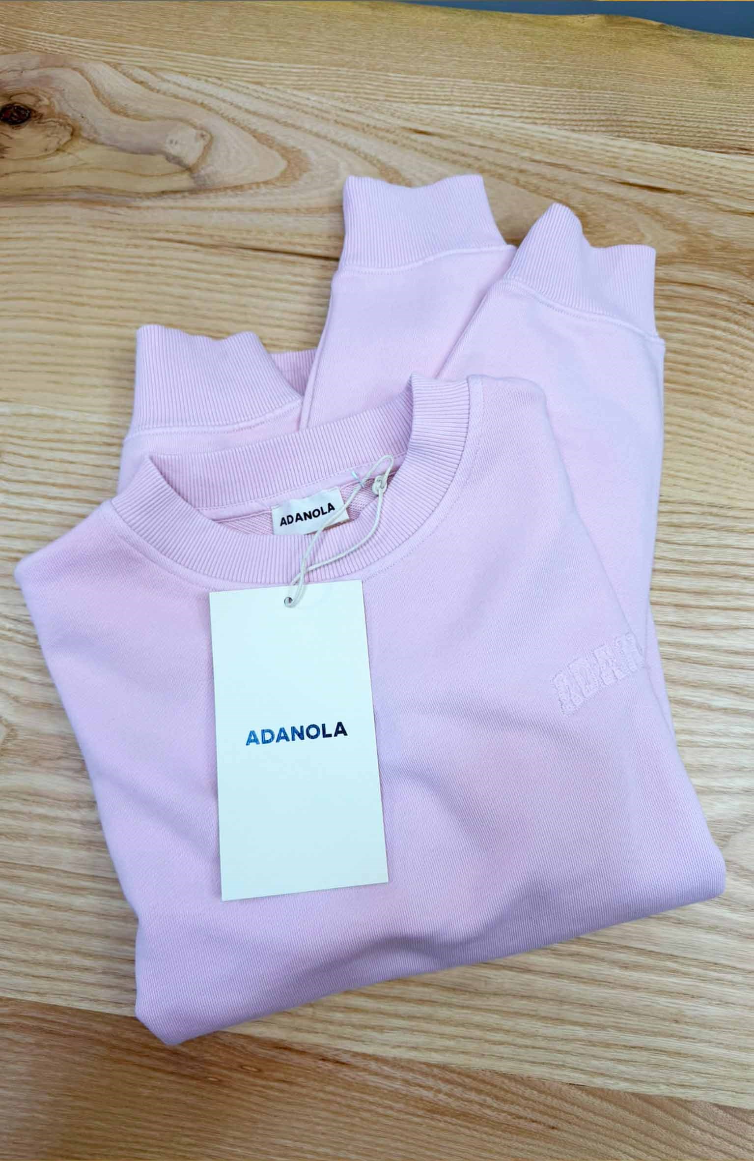 K4445 TONATON NAKIŞLI PEMBE YIKAMALI SWEAT