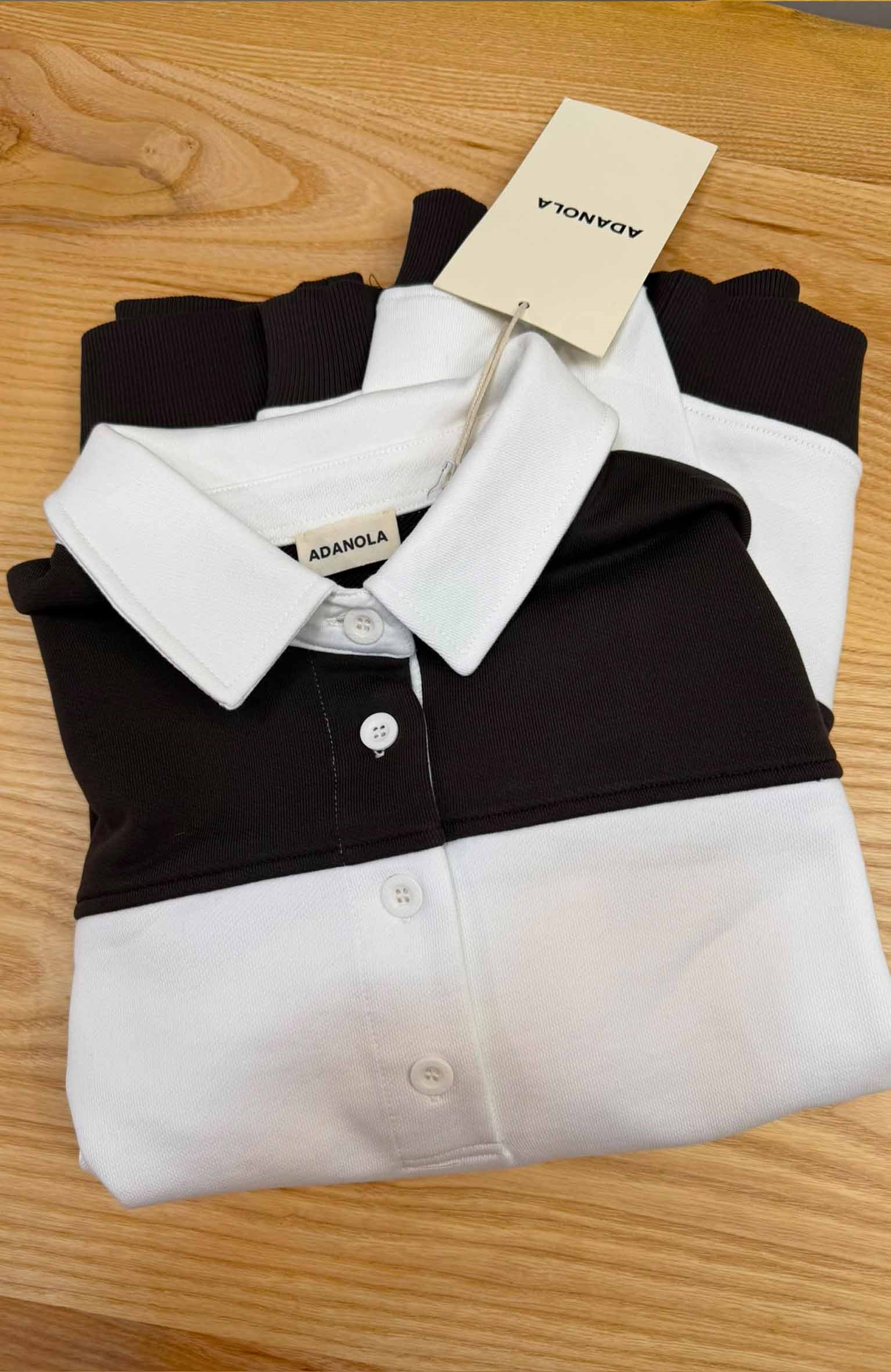 K4446 POLO YAKA ACI KAHVE ŞERİTLİ SWEAT