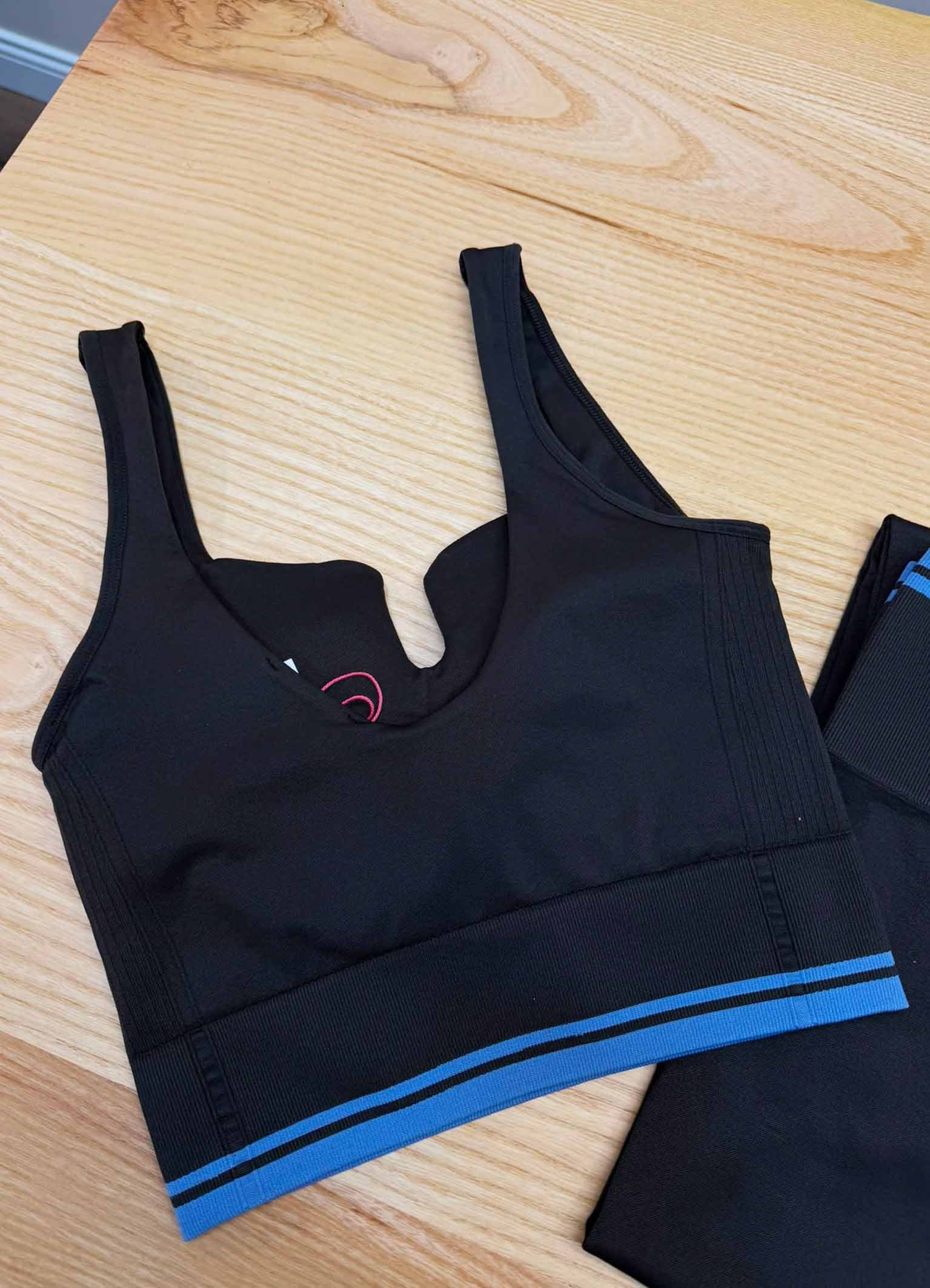 K4465 MAVİ ŞERİTLİ HAKİ SPOR BRA