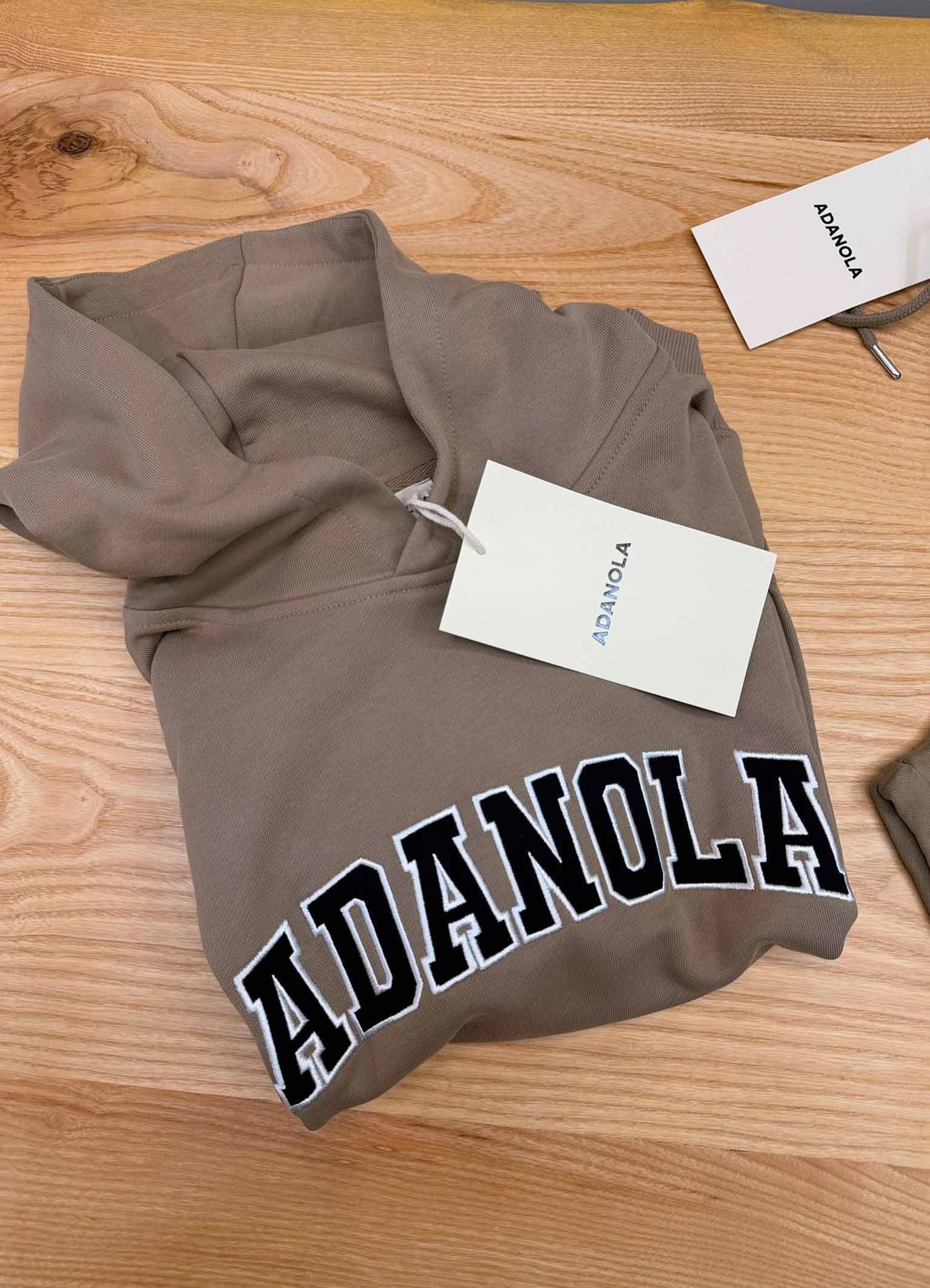 K4492 NAKIŞLI SÜTLÜ KAHVE KAPÜŞONLU OVERSIZE SWEAT