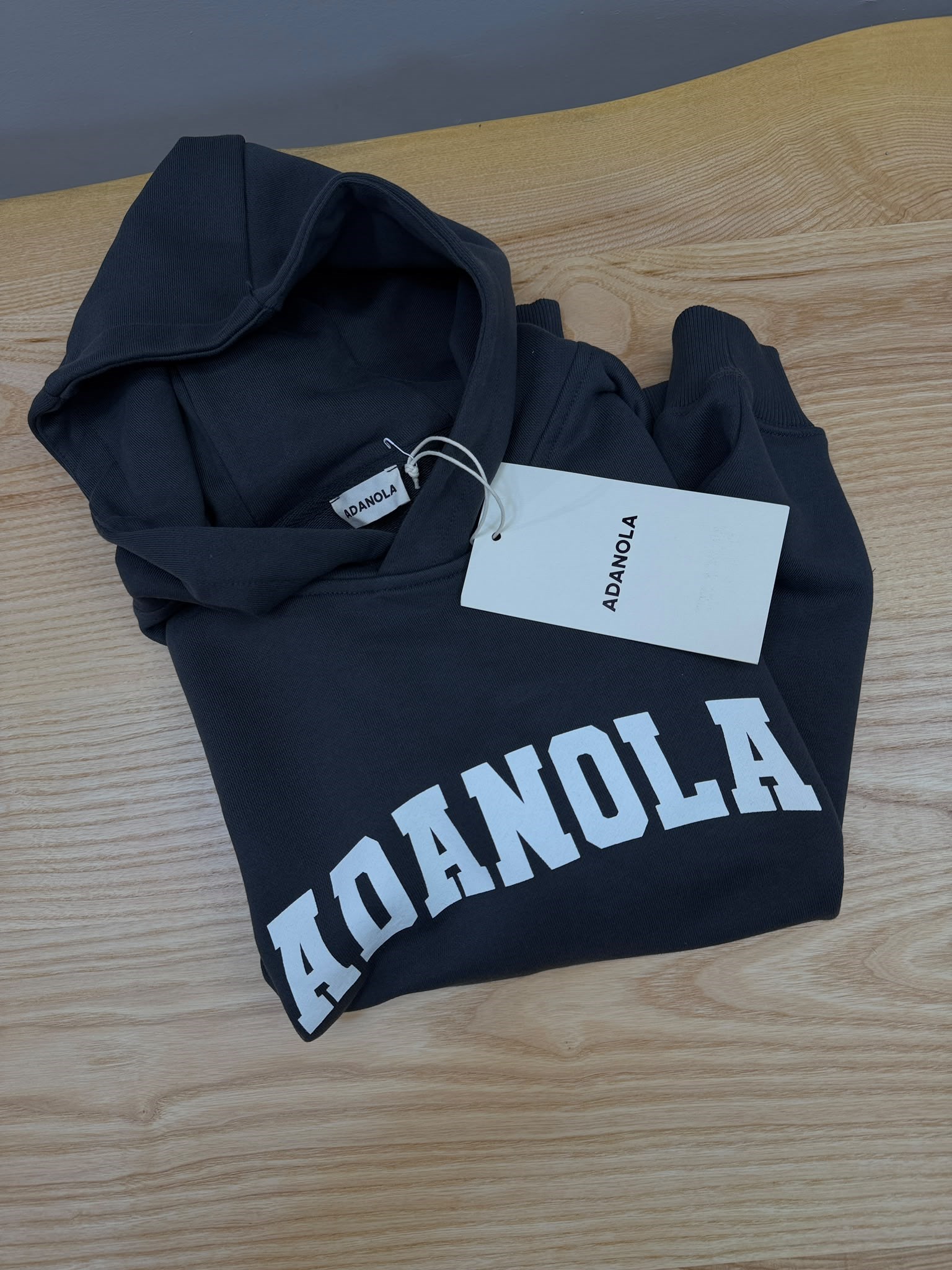 K4509 BASKILI KAPÜŞONLU OVERSIZE ANTRASİT SWEAT