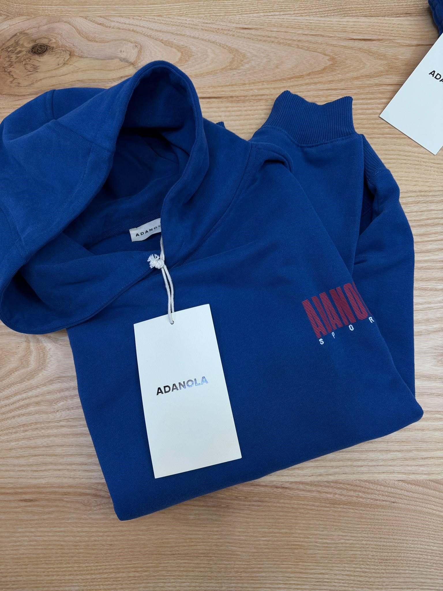 K4511 BASKILI KAPÜŞONLU OVERSIZE MAVİ SWEAT