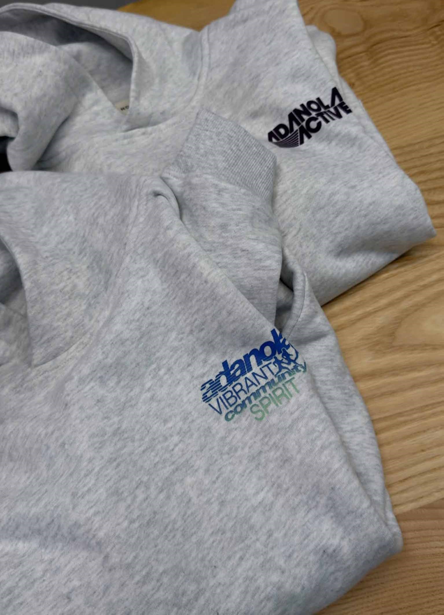 K4596  KAPÜŞONLU    BASKILI GRİ OVERSIZE SWEAT