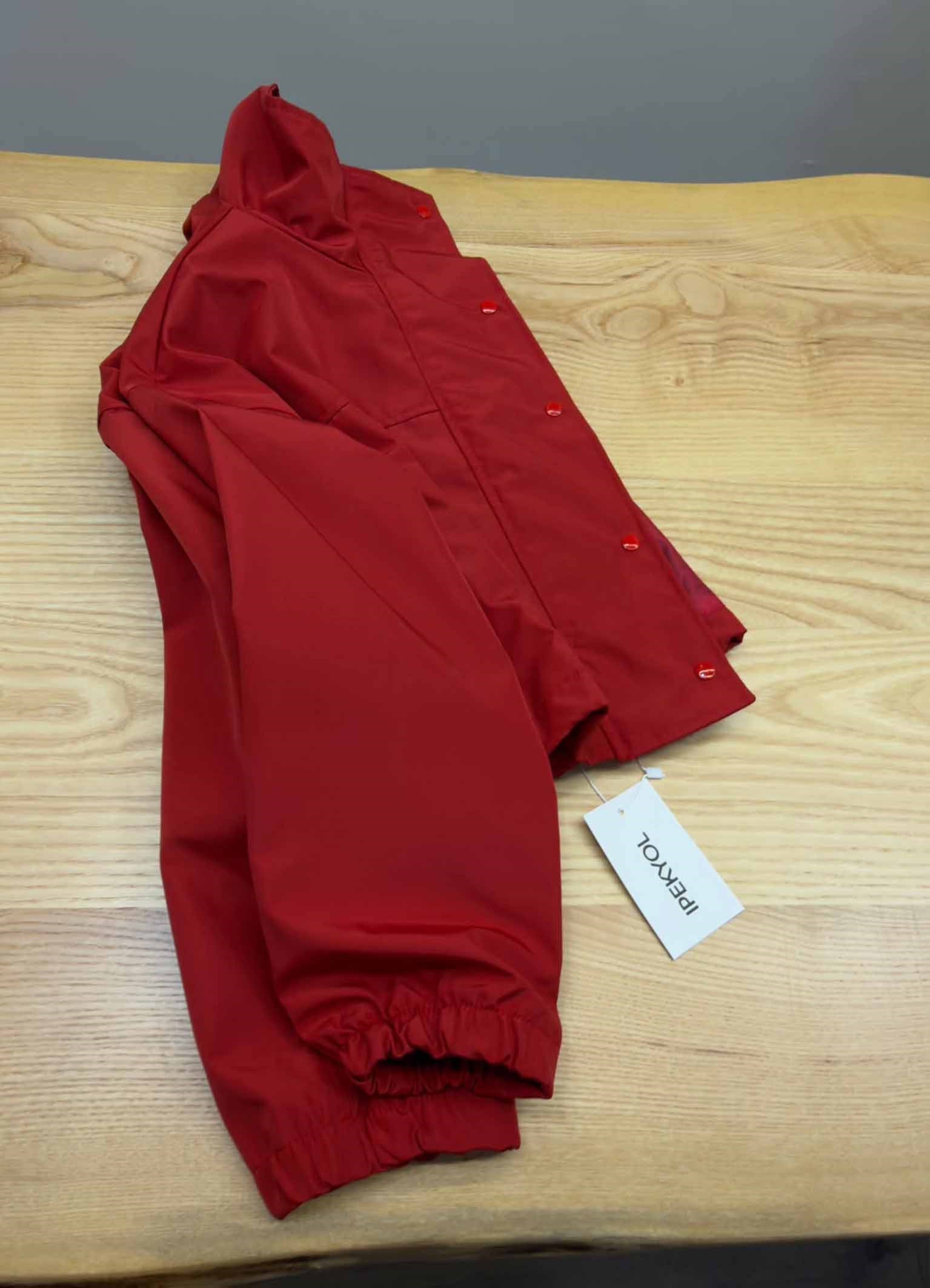 K4636 İ.YOL KIRMIZI BOMBER  YAĞMURLUK 
