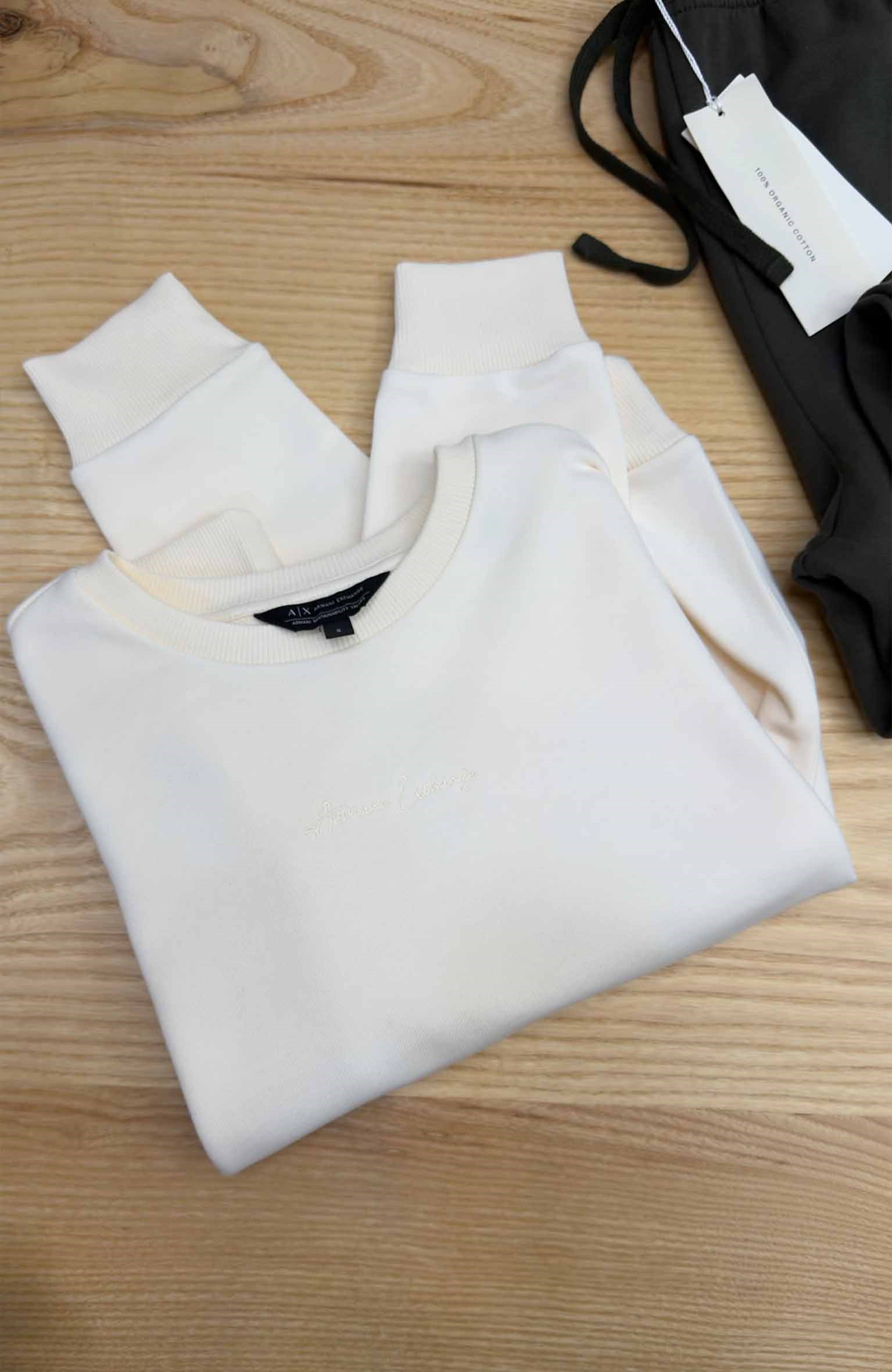 K4693 A.X NAKIŞLI KREM SWEAT