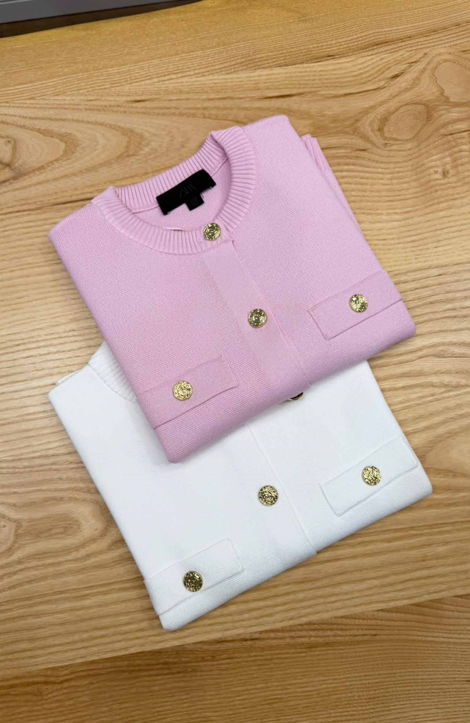 K4755 GOLD DÜĞMELİ KISA KOL TRİKO HIRKA