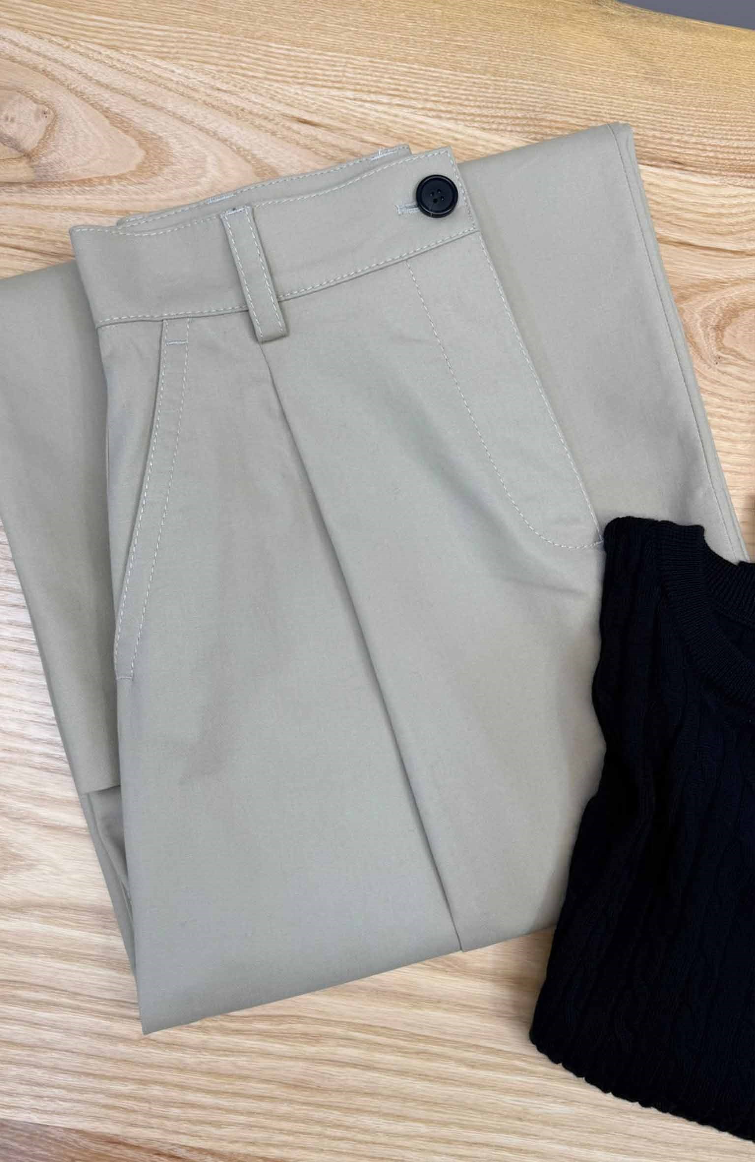 K4784 PİLELİ TOK BEJ PANTOLON