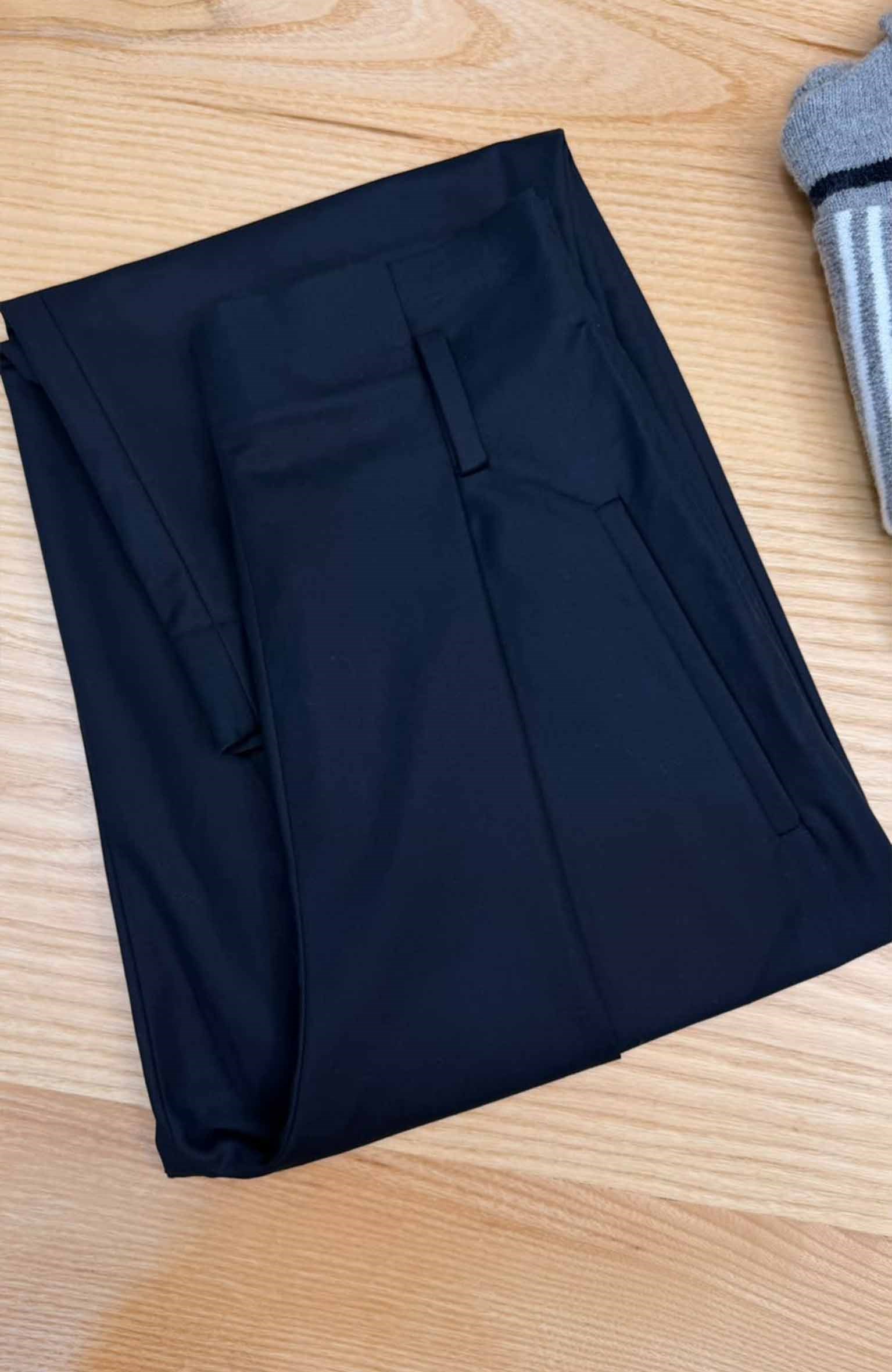 K4802 PAMUK SATEN YÜKSEK BEL LACİVERT BARREL PANTOLON