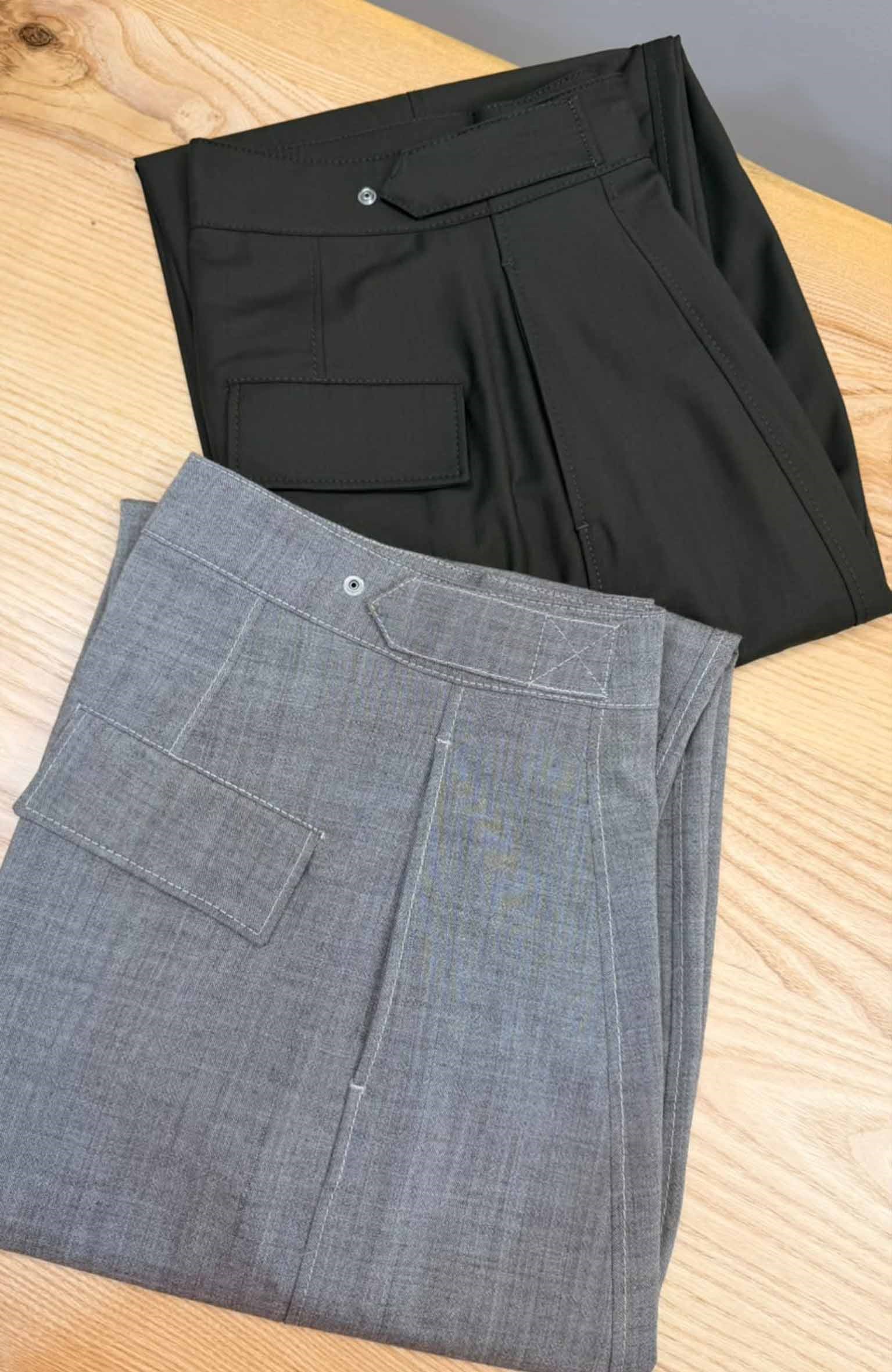 K4804 PAÇASI ÇITÇIT DETAYLI KUMAŞ PANTOLON