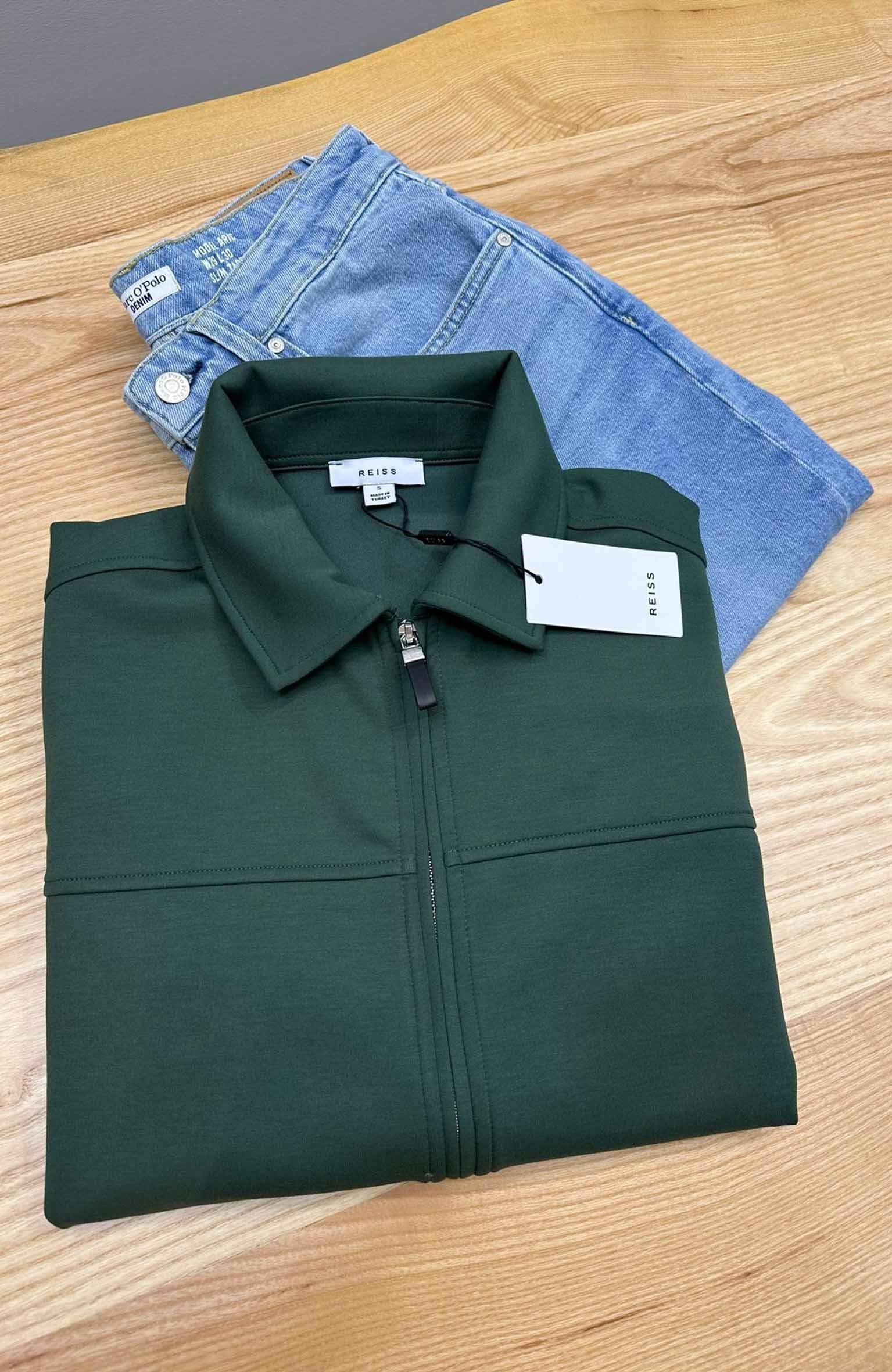 MEN1162 RE.IS TAM FERMUARLI PREMIUM YEŞİL CEKET