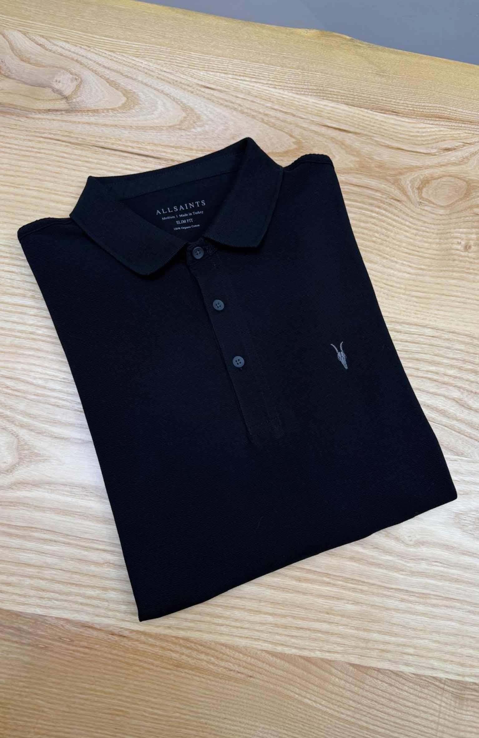 MEN1228 ALL S. SİYAH UZUN KOL POLO T-SHIRT