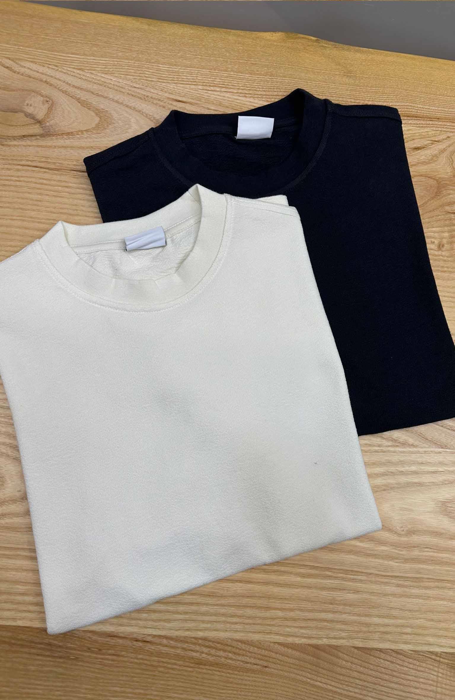 MEN1307 M.GO BİSİKLET YAKA ÖRME T-SHIRT