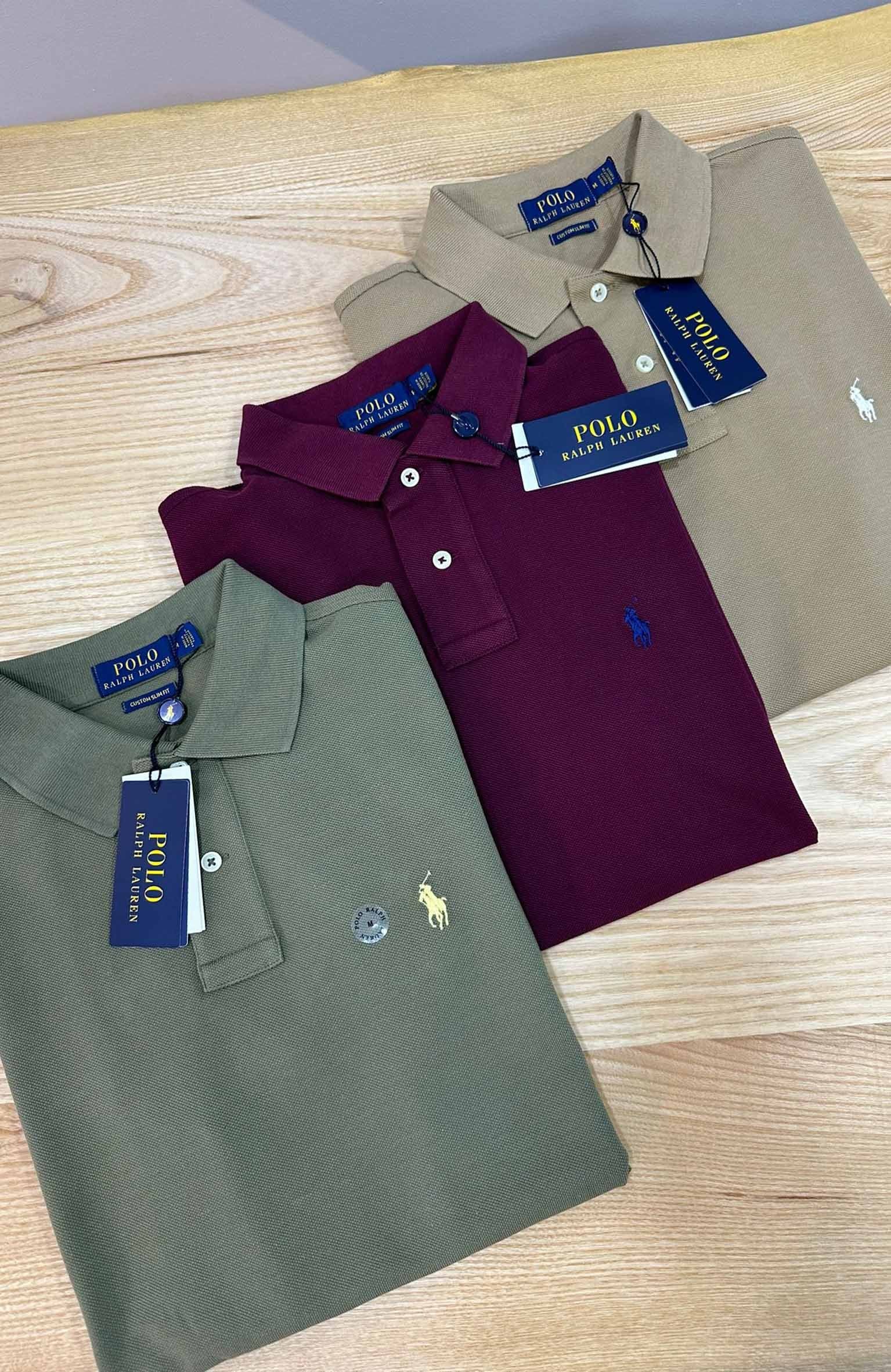 MEN1364 PRL CUSTOM SLİM FİT POLO T-SHIRT