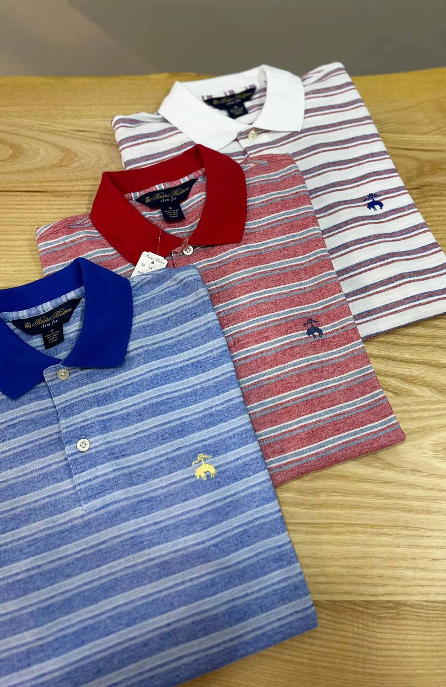 MEN1411 B&B ÇİZGİLİ KETEN KARIŞIMLI POLO T-SHIRT