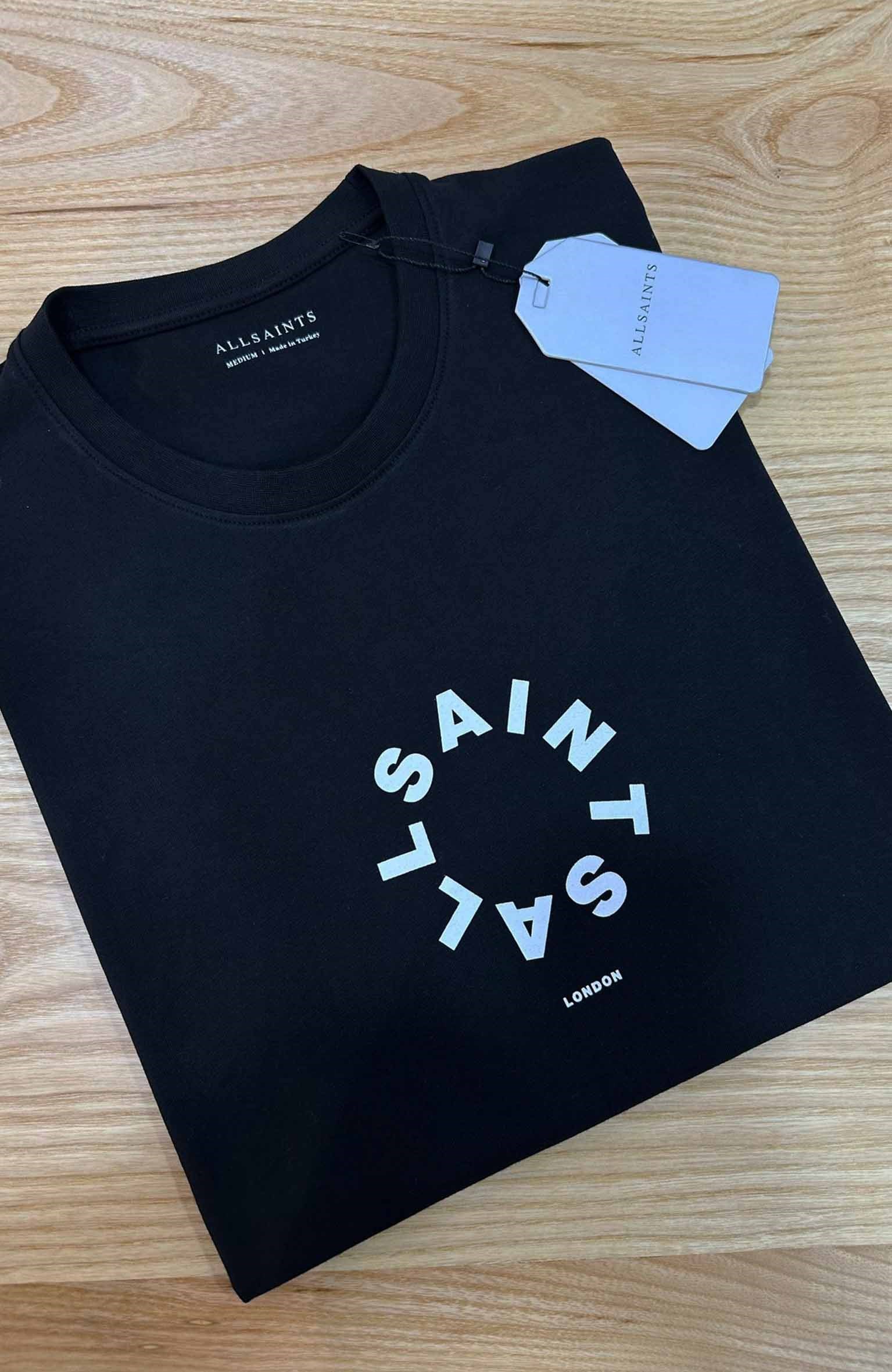 MEN1511 ALL S. SIRT BASKI DETAYLI SİYAH T-SHIRT