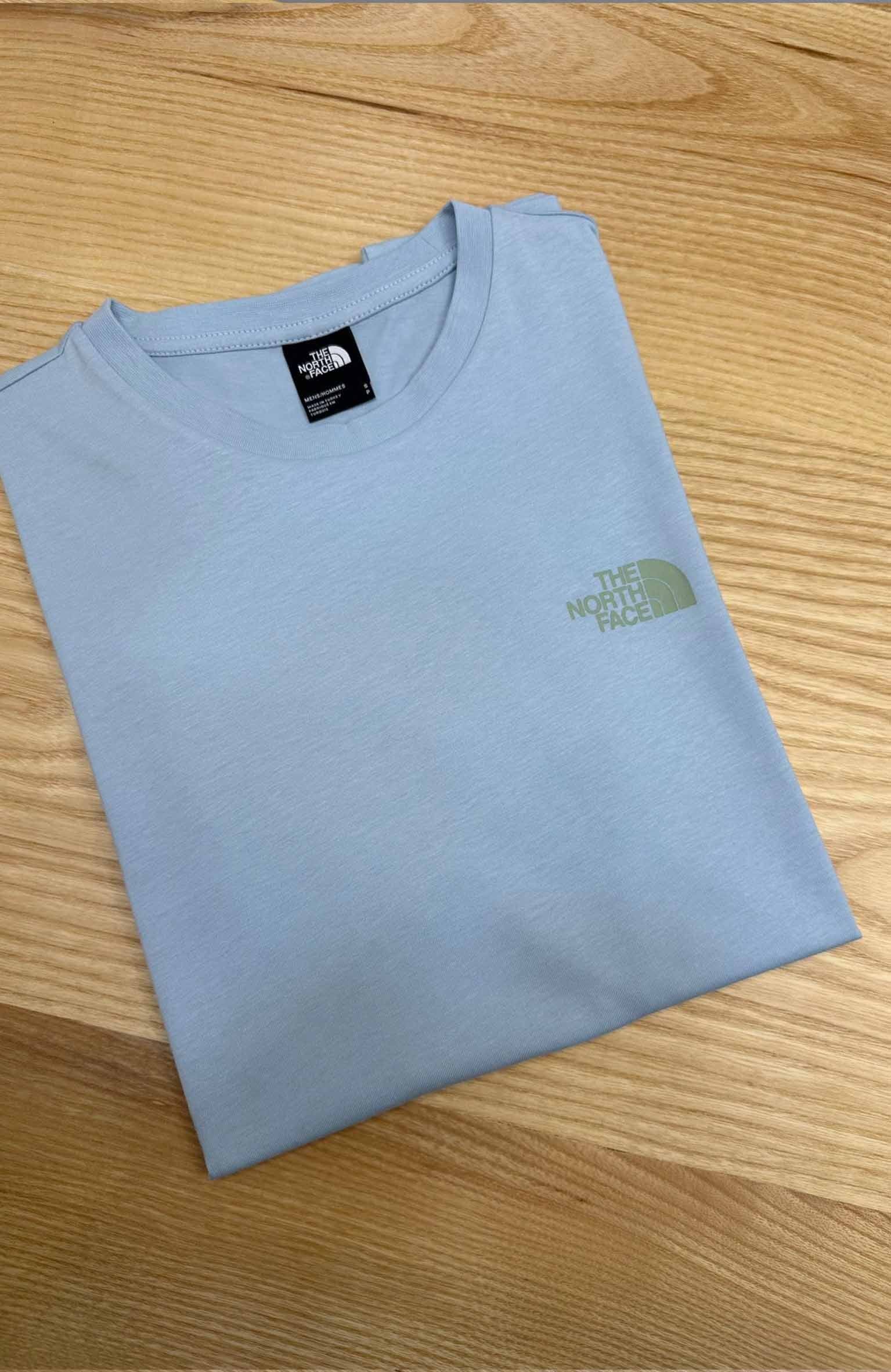 MEN1513 THE N.F. AÇIKMAVİ SIRT BASKILI T-SHIRT