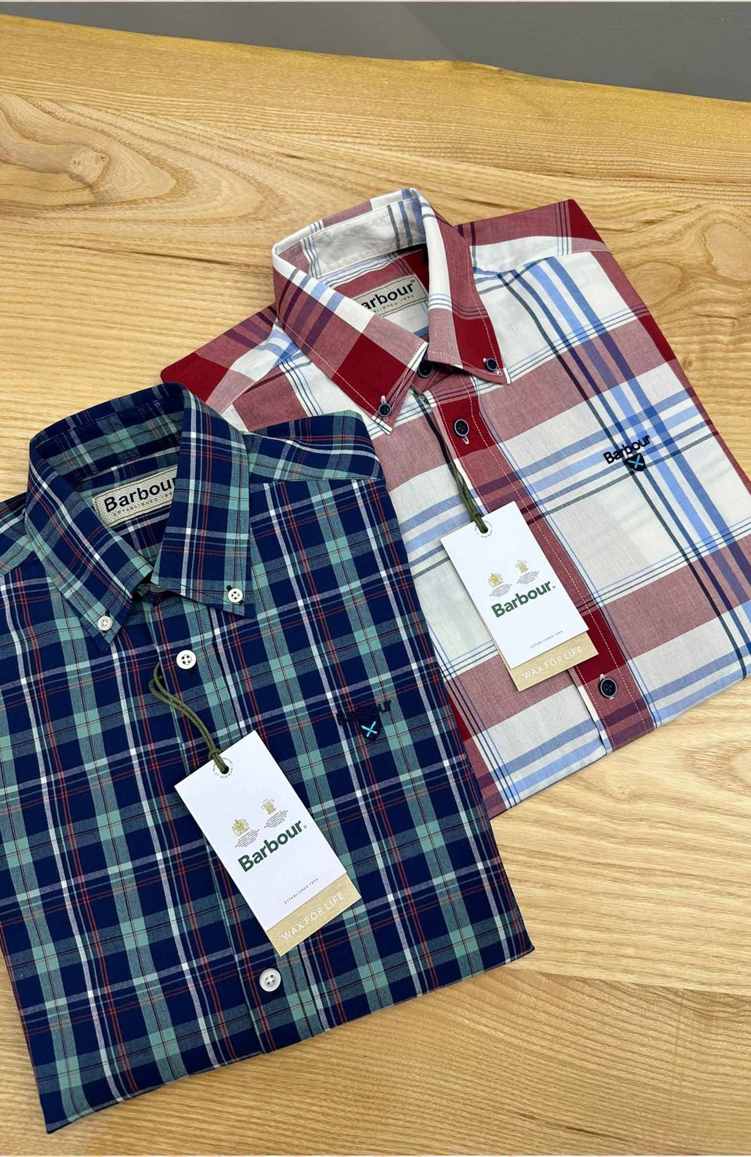 MEN1526 BRBOUR YEŞİL/LACİVERT EKOSE GÖMLEK