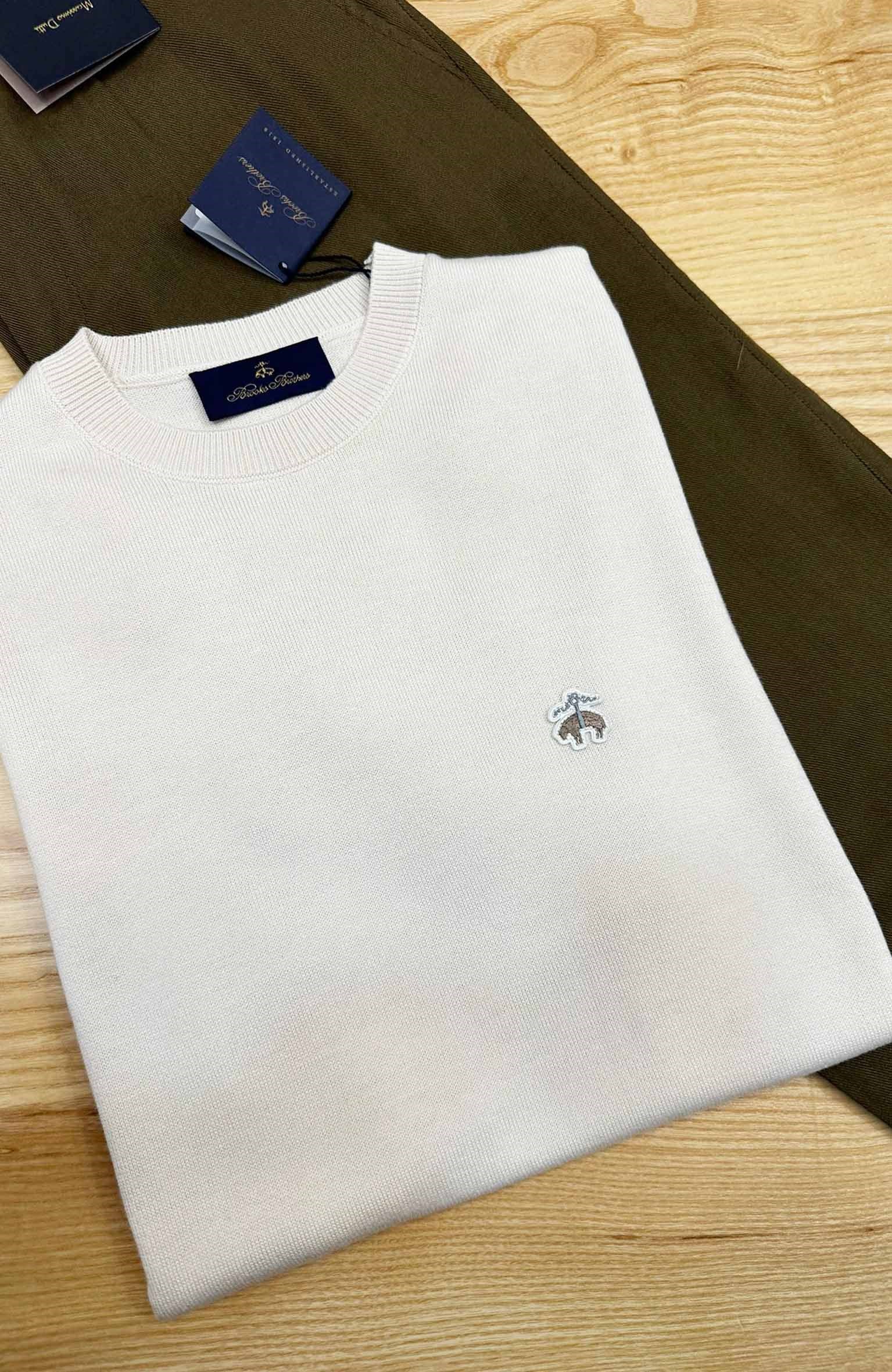 MEN1550 B&B BİSİKLET YAKA KREM TRİKO T-SHIRT