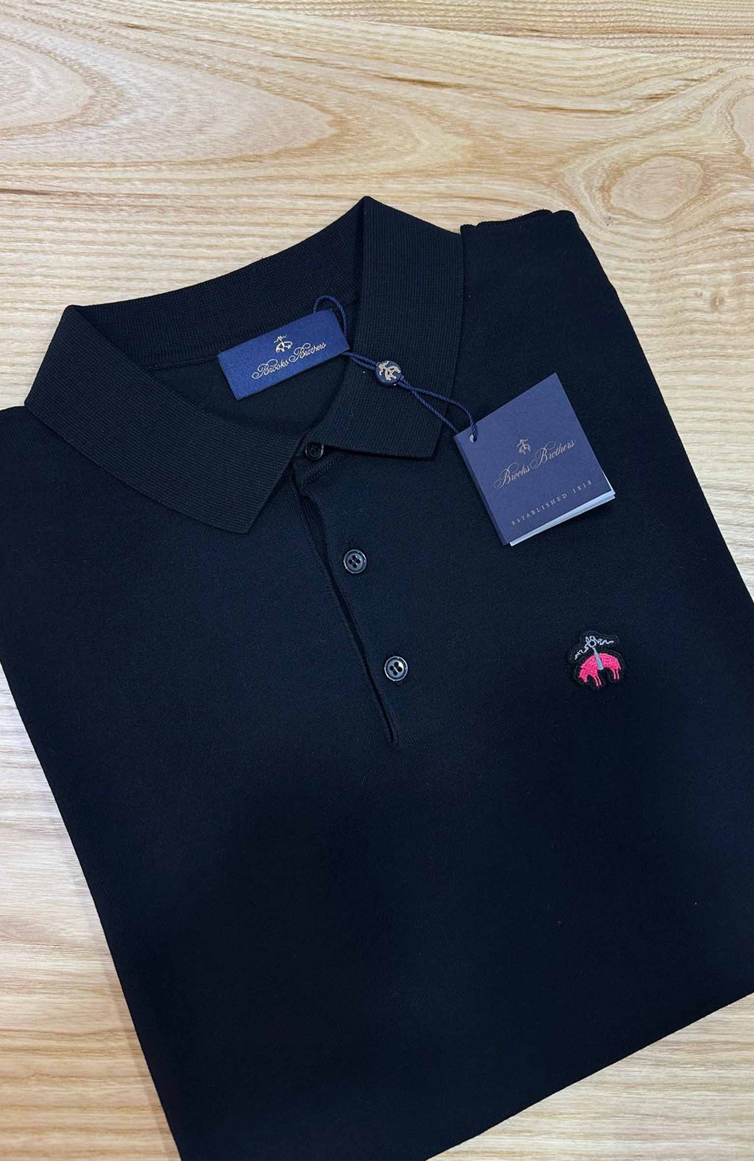 MEN1570 B&B POLO YAKA SİYAH TRİKO T-SHIRT