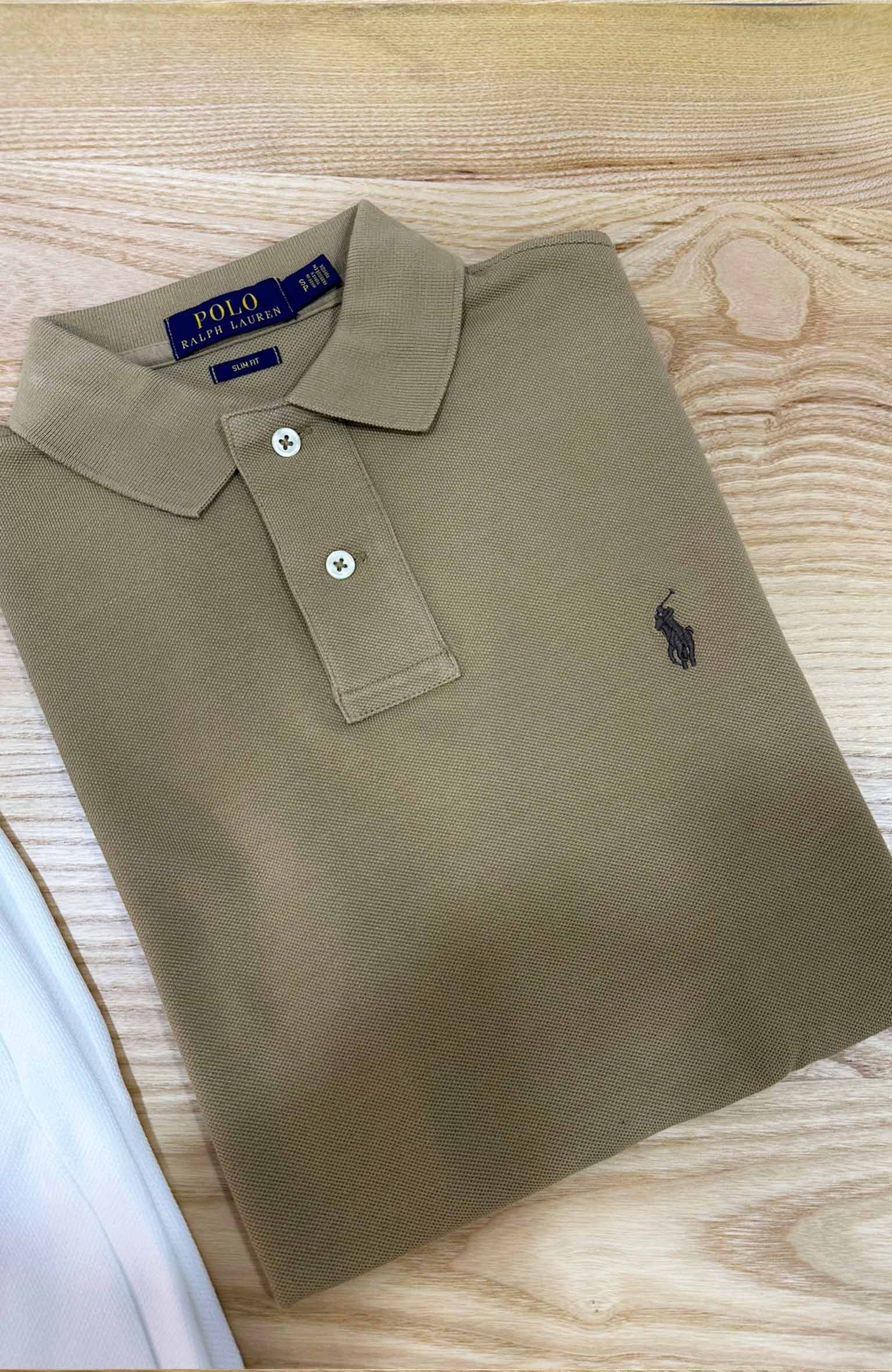 MEN1590 PRL BEJ POLO T-SHIRT