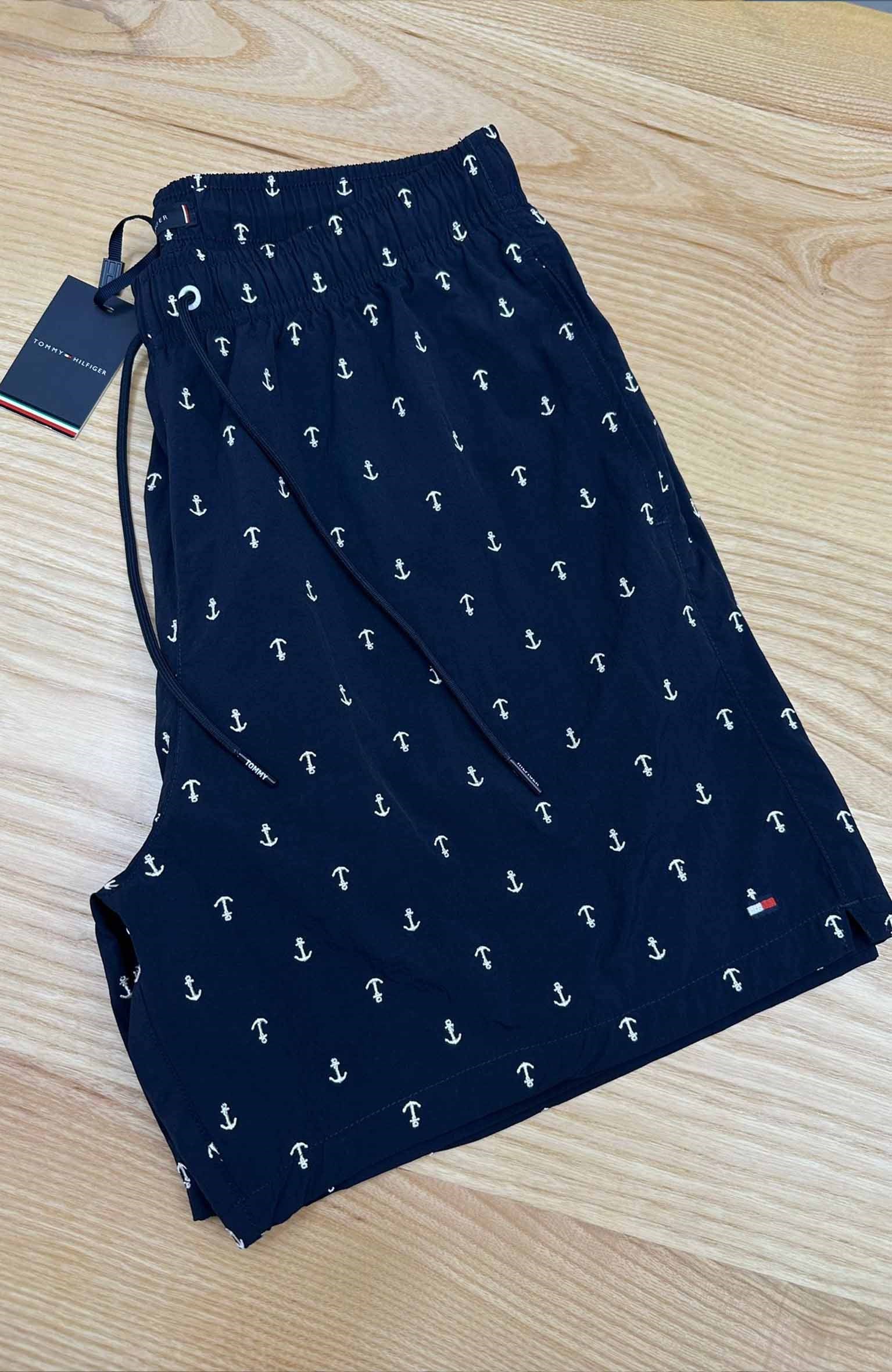 MEN1626 T.M YELKEN DESENLİ LACİVERT DENİZ ŞORTU 