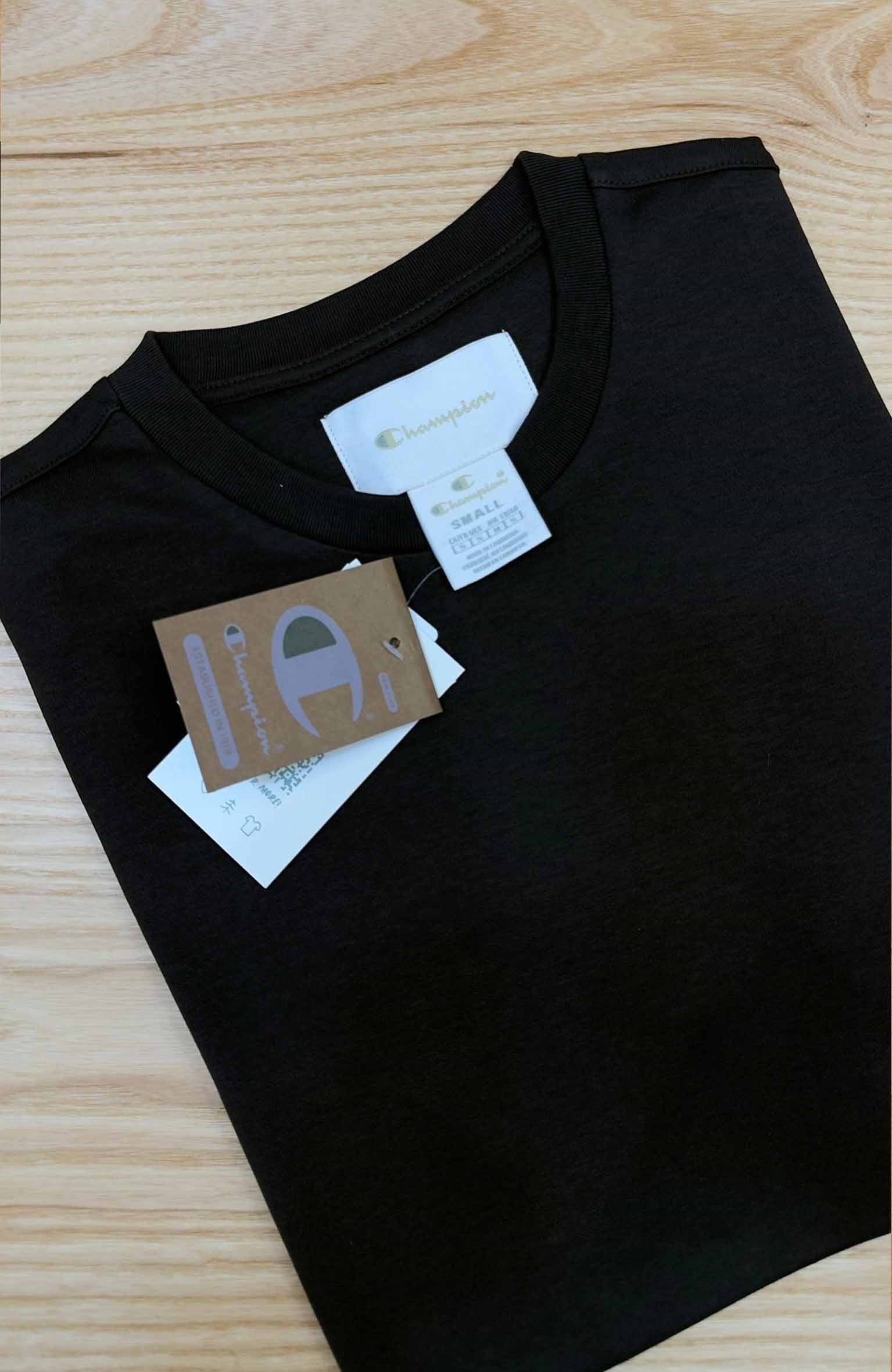 MEN1631 CHMP KAHVERENGİ BİSİKLET YAKA T-SHIRT 