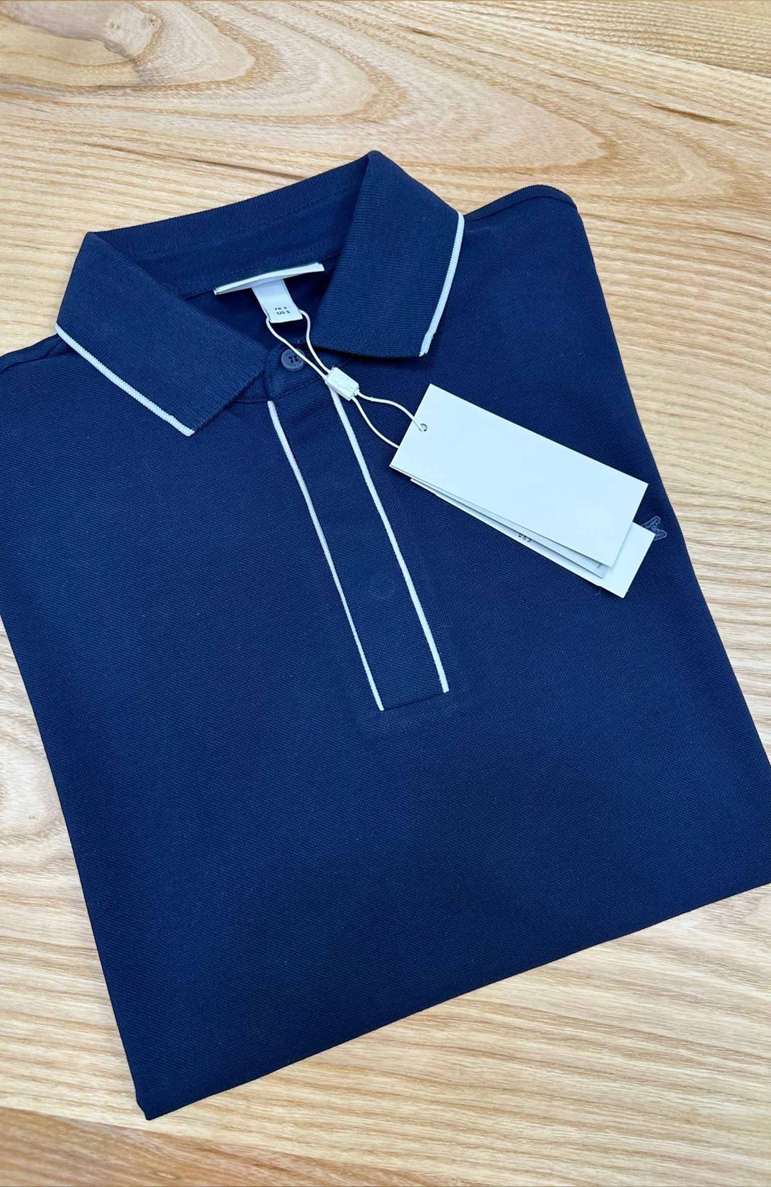 MEN1636 LCS BEYAZ ŞERİTLİ LACİVERT  PARIS POLO T-SHIRT