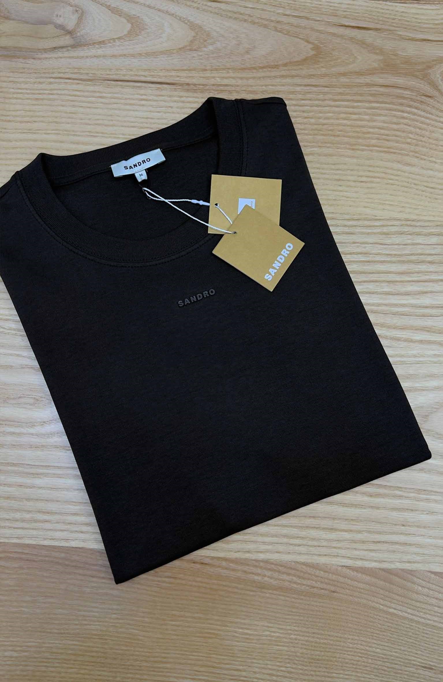 MEN1647 SNDR SİLİKON BASKILI PAMUKLU KAHVERENGİ  T-SHIRT