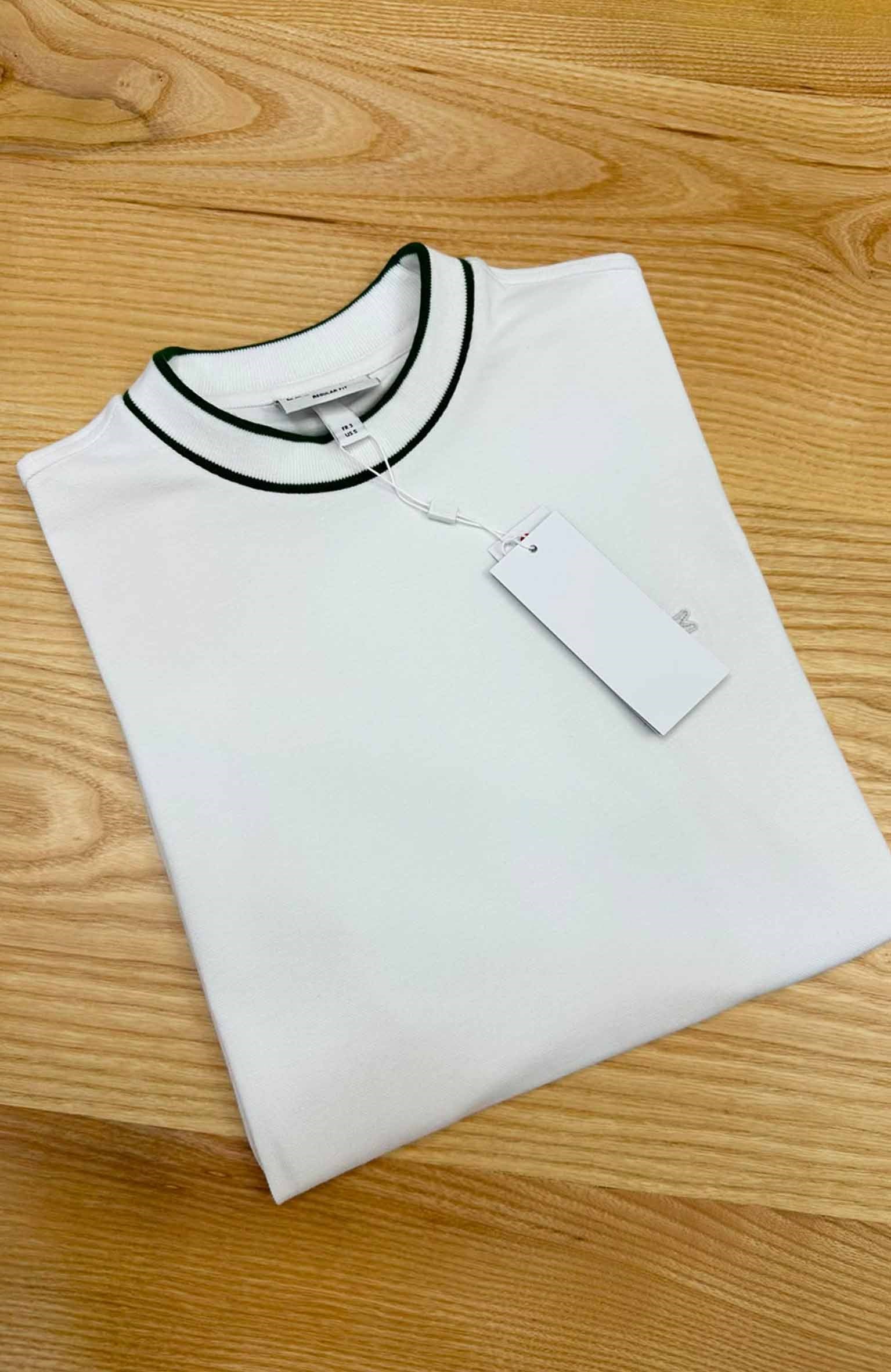 MEN1684 LCS DOKUMA YAKA DETAYLI BEYAZ T-SHIRT