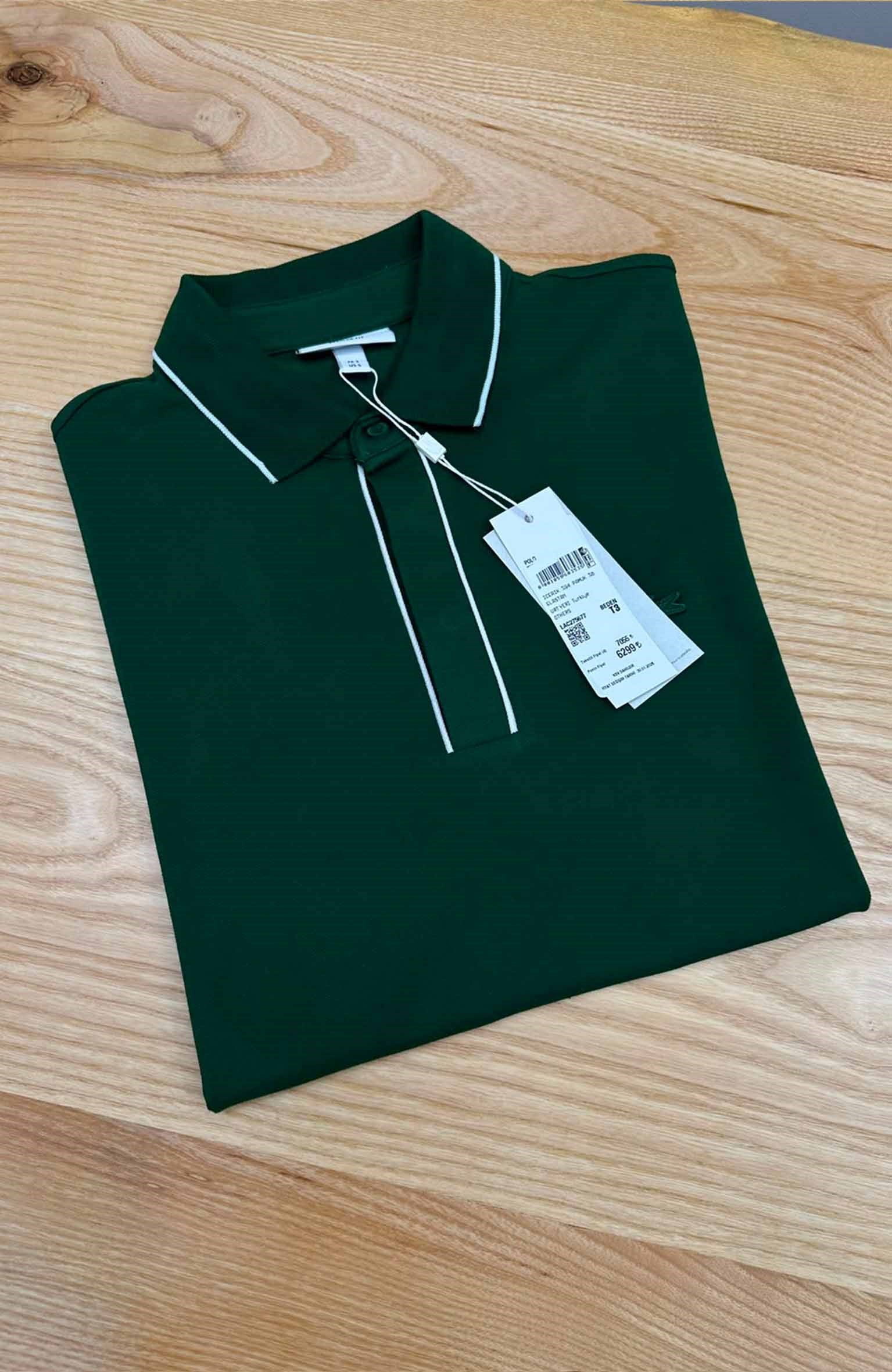 MEN1687 LCS BEYAZ ŞERİTLİ YEŞİL PARIS T-SHIRT