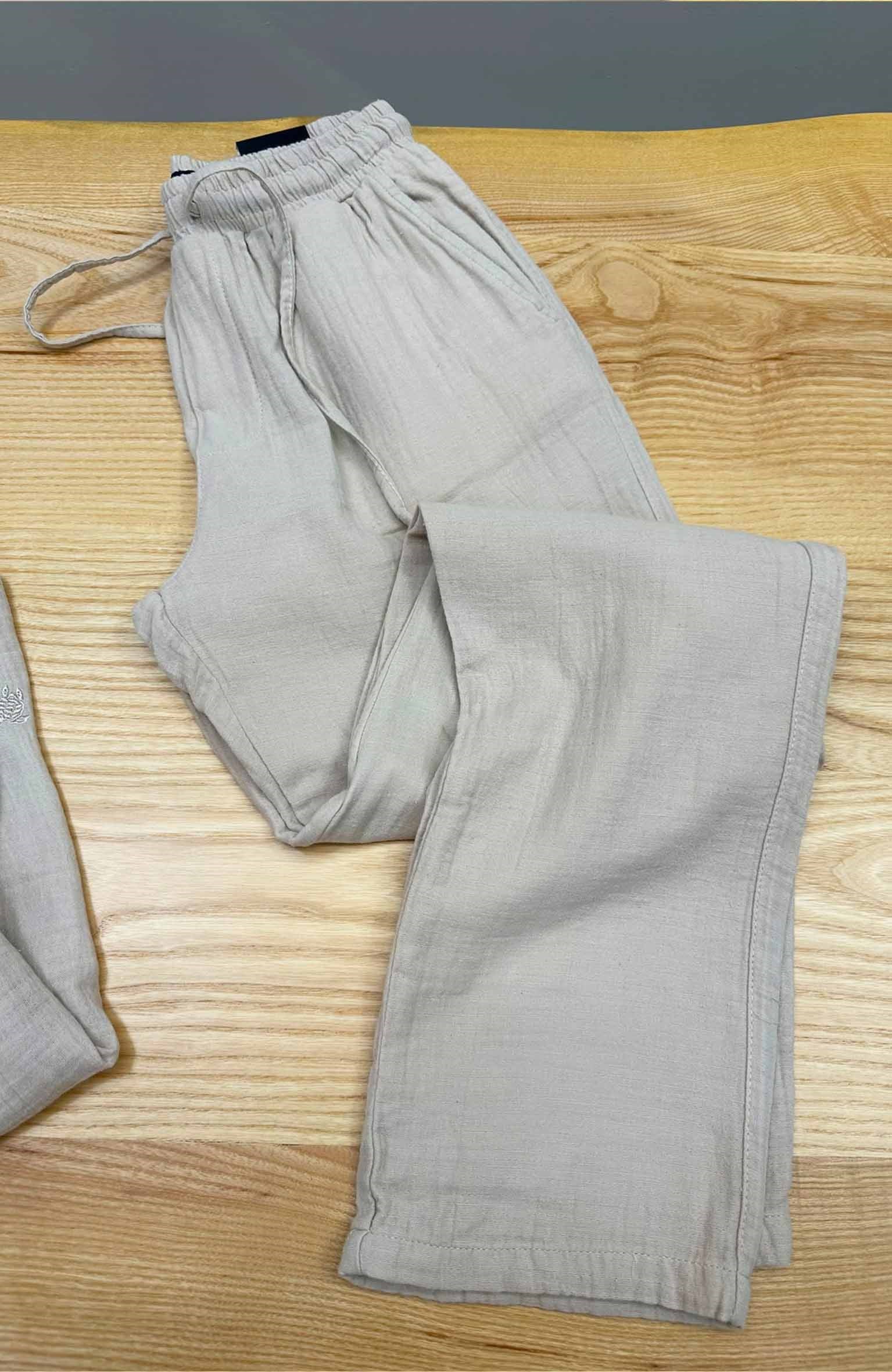 MEN1691 VLBRQ BEJ MÜSLİN PANTOLON