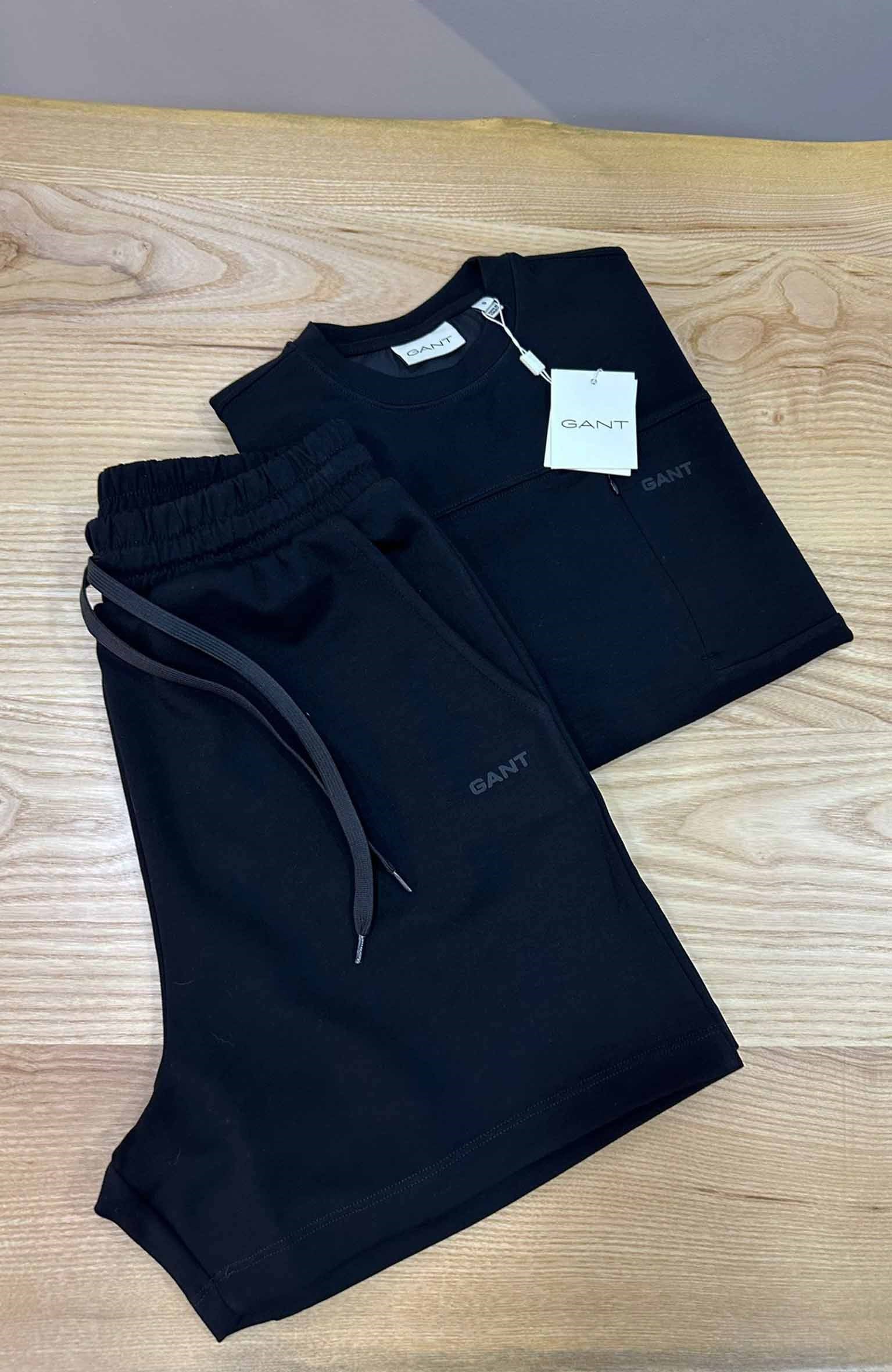MEN1740 GNT CEP DETAYLI SİYAH ŞORTLU MODAL TAKIM