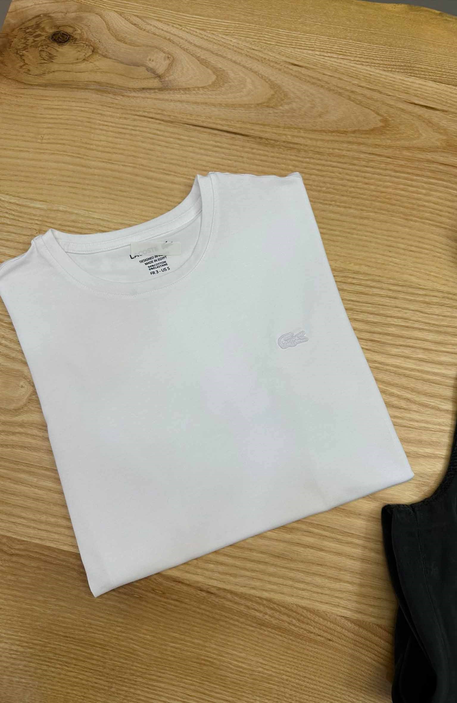 MEN1750 LCT TONATON LOGOLU BEYAZ SLİM FİT T-SHIRT
