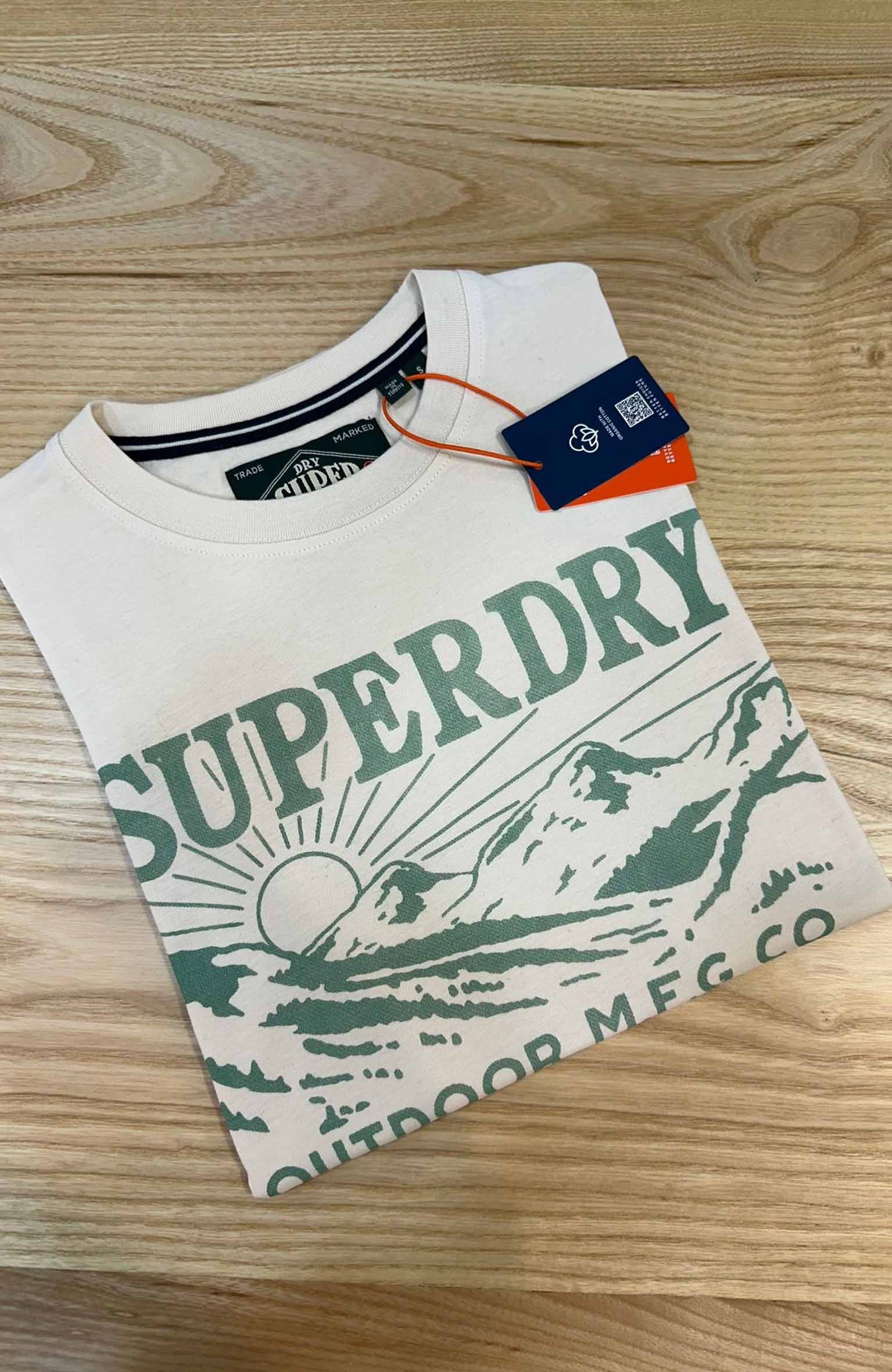MEN1792 SPR.DRY YEŞİL BASKILI KREM T-SHIRT