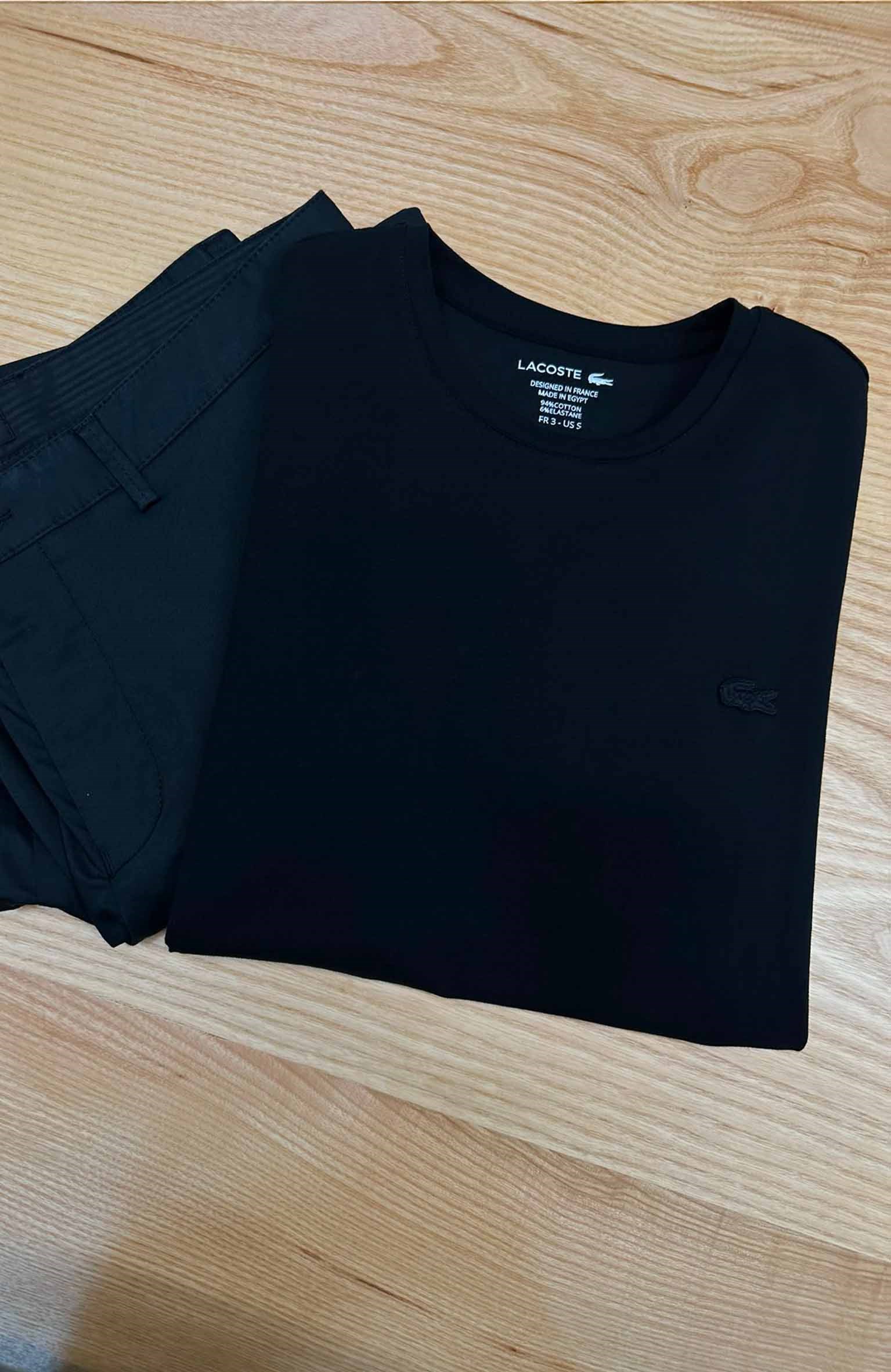 MEN1844 LCT TONATON LOGOLU SİYAH SLİM FİT T-SHIRT