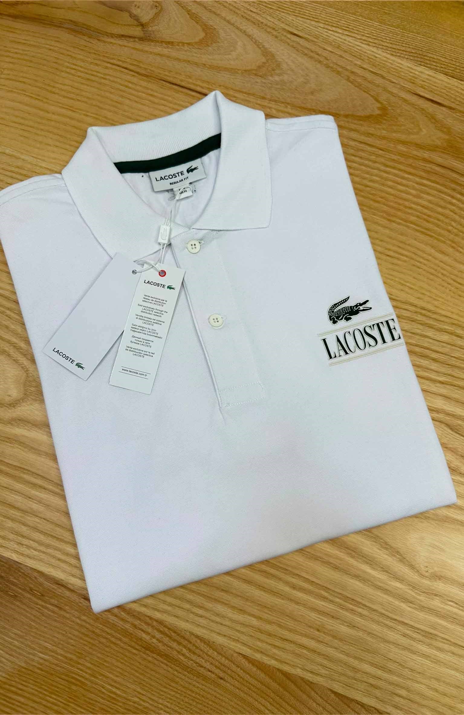 MEN1885 LCT SİLİKON BASKILI REGULAR BEYAZ POLO T-SHIRT