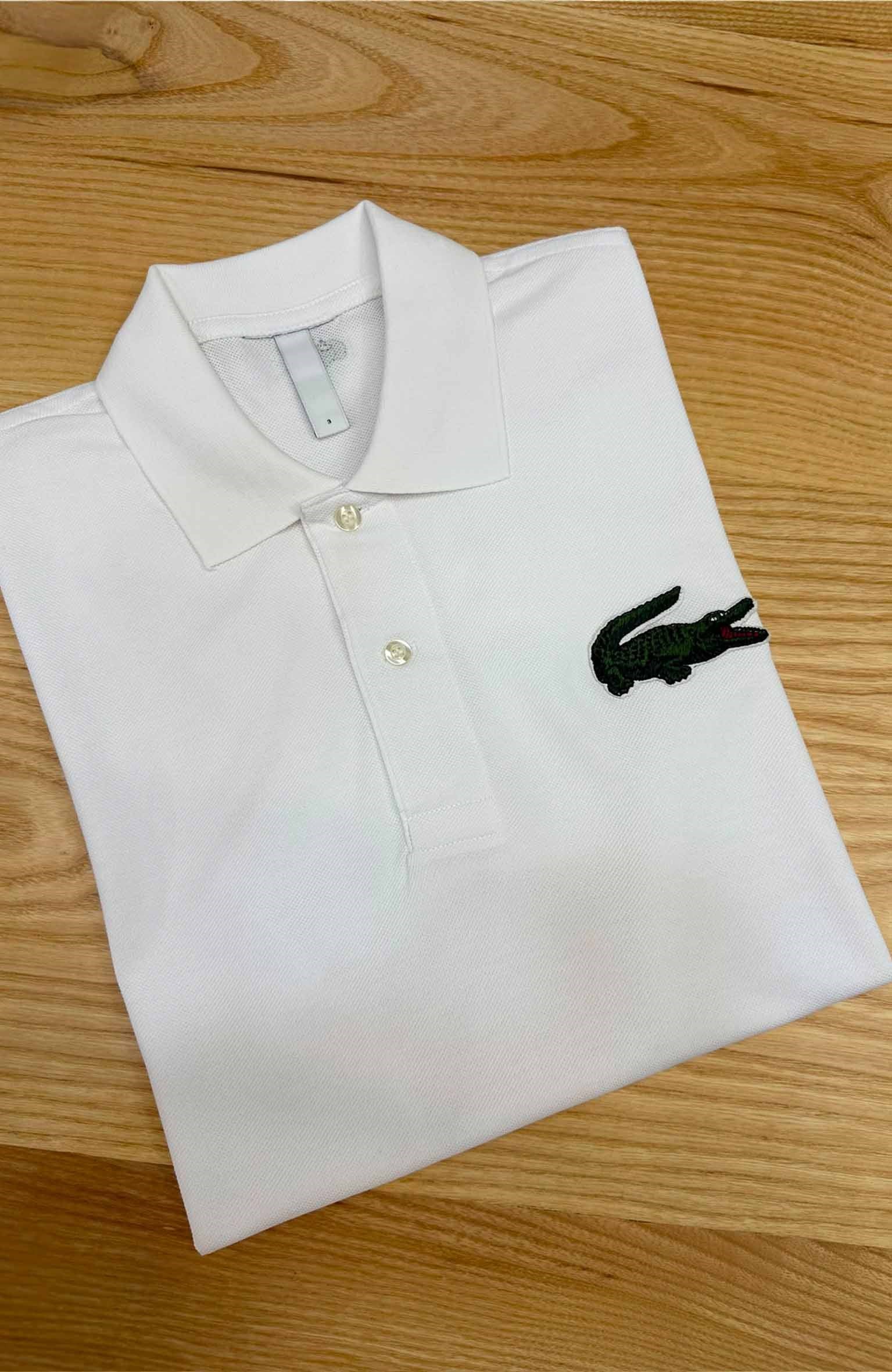 MEN1891 LCT BÜYÜK LOGOLU BEYAZ POLO T-SHIRT
