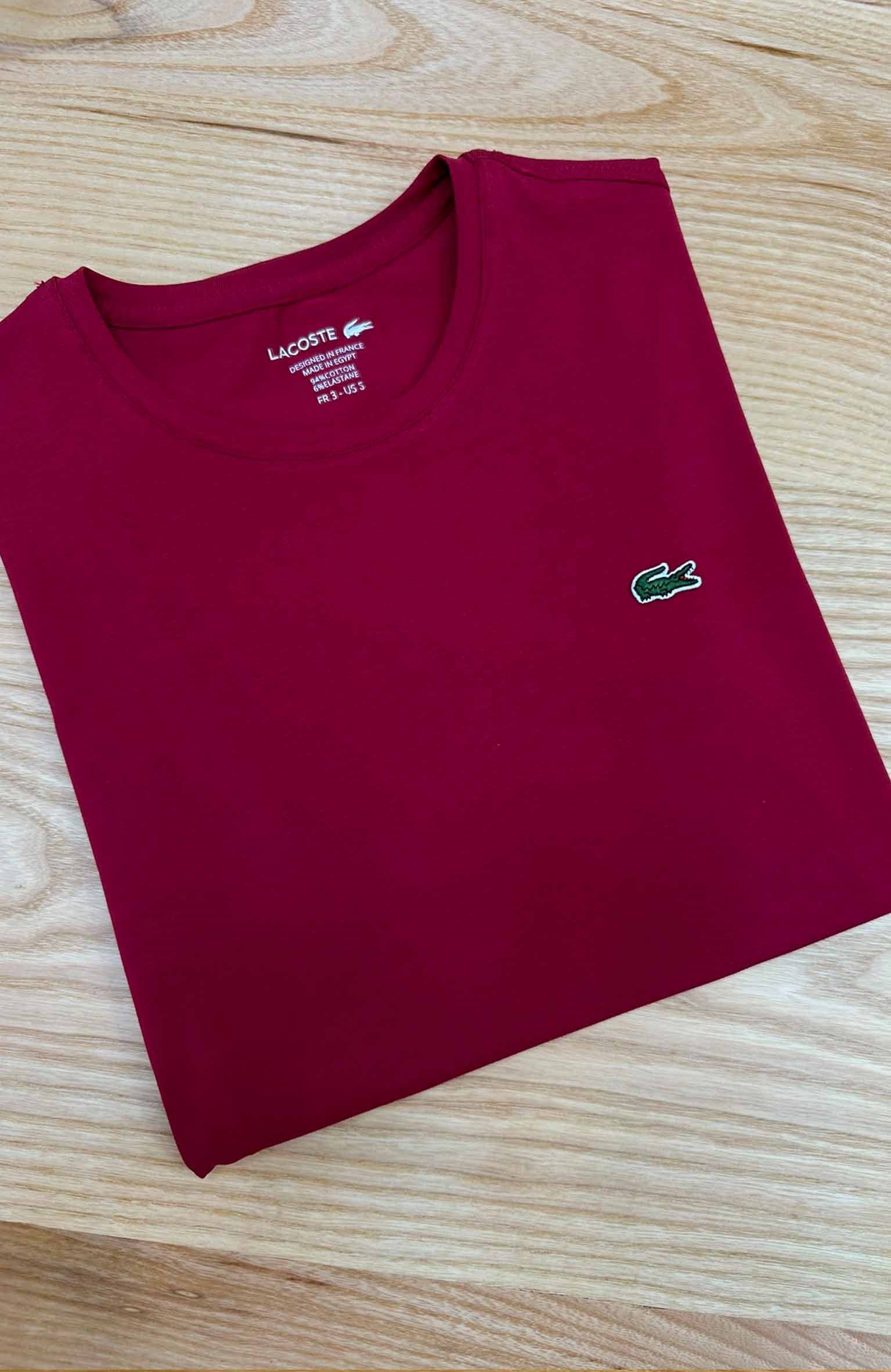 MEN1934 LCT PAMUKLU BİSİKLET YAKA BORDO T-SHIRT