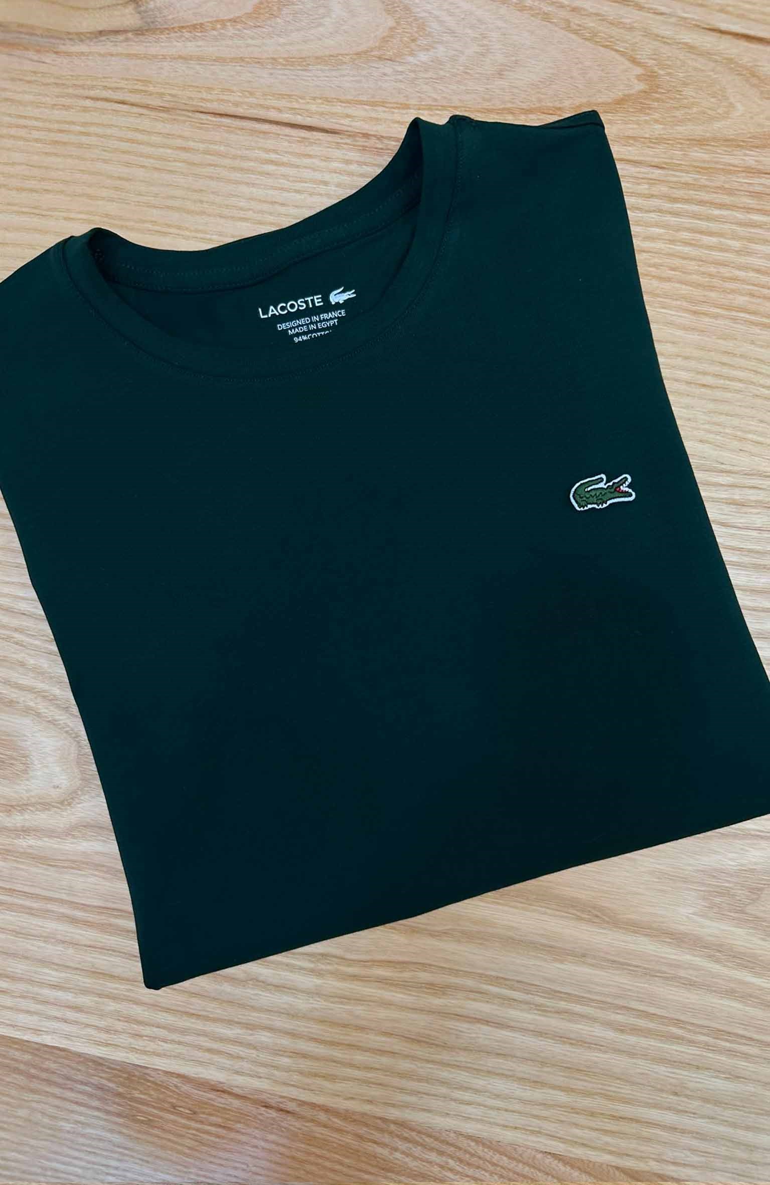 MEN1951 LCT PAMUKLU BİSİKLET YAKA KOYU YEŞİL T-SHIRT