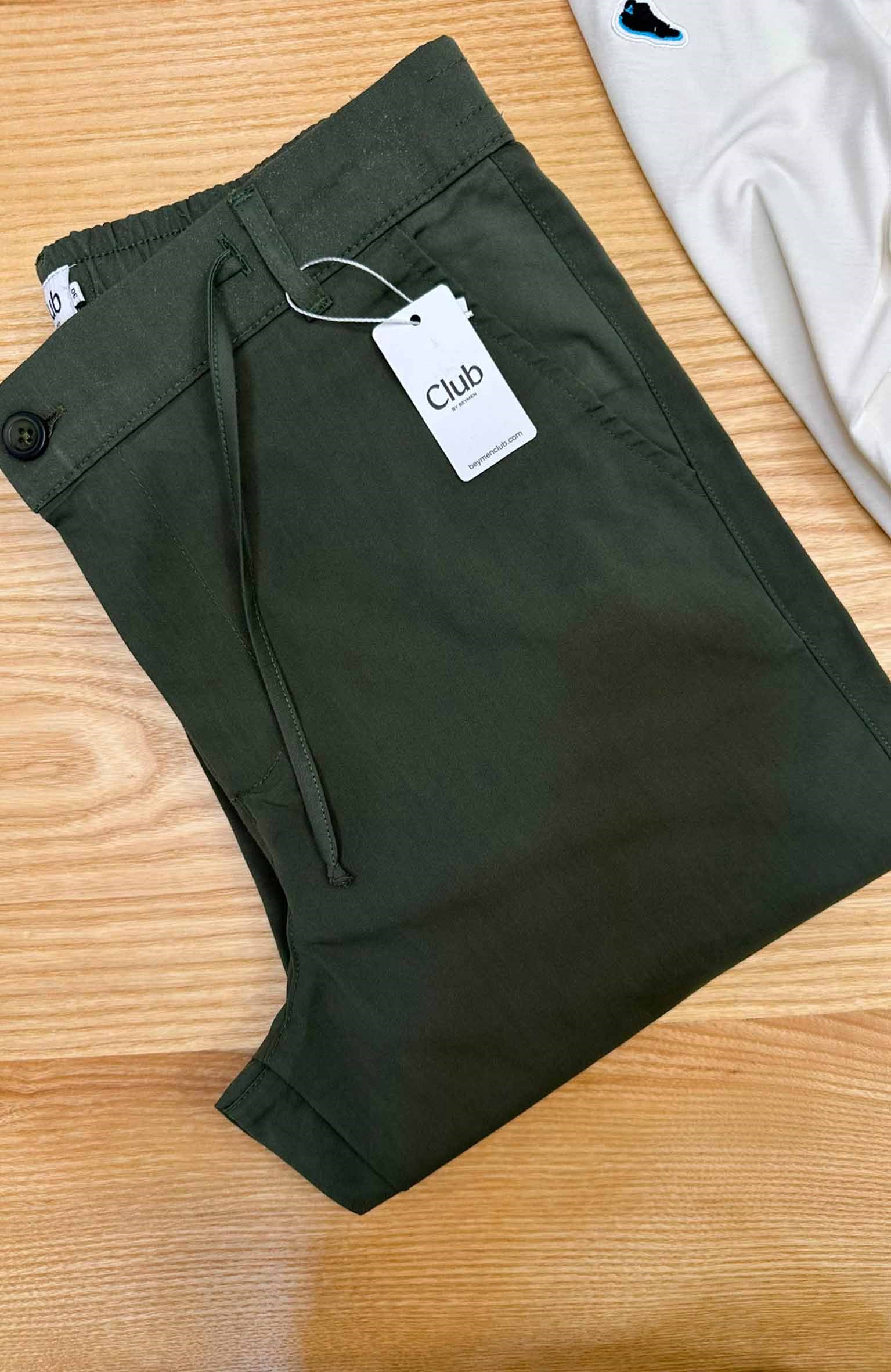 MEN2041 B.MN PAMUKLU YEŞİL PANTOLON