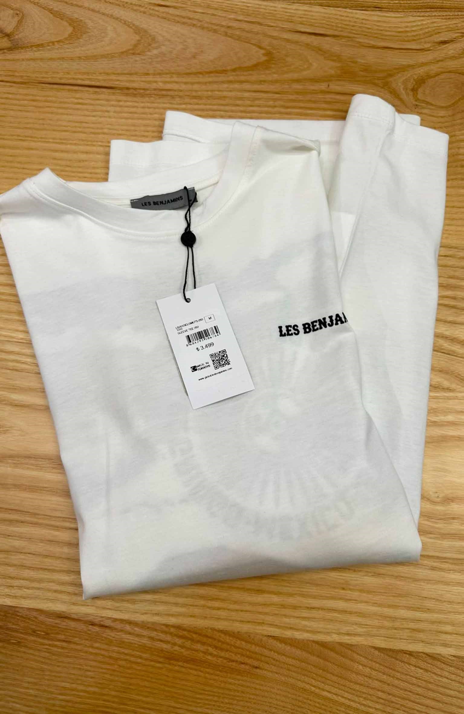 MEN2068 L.BNJ ÖN/ARKA BASKILI EKRU T-SHIRT