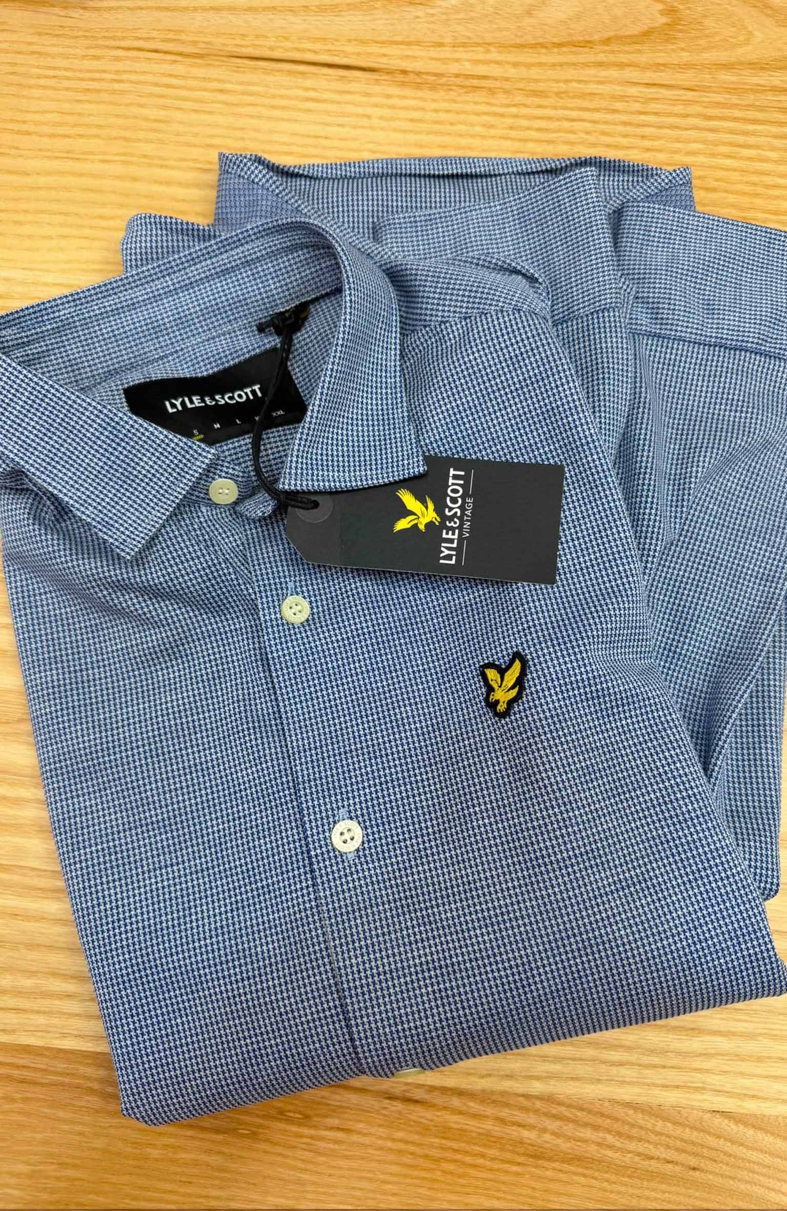 MEN2081 L.LS KAZAYAĞI DESENLİ PAMUKLU GÖMLEK